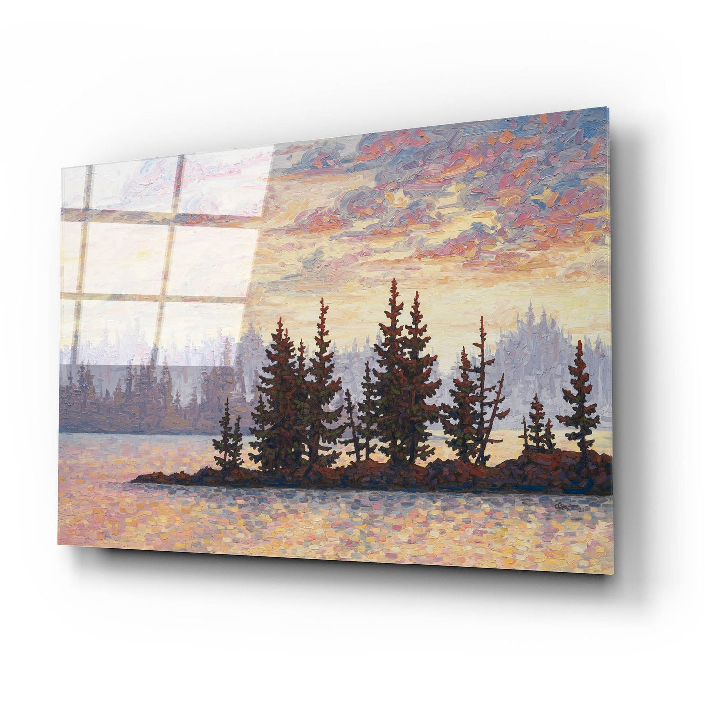 Epic Art 'Golden Elk Island' by Joe Reimer, Acrylic Glass Wall Art,24x16