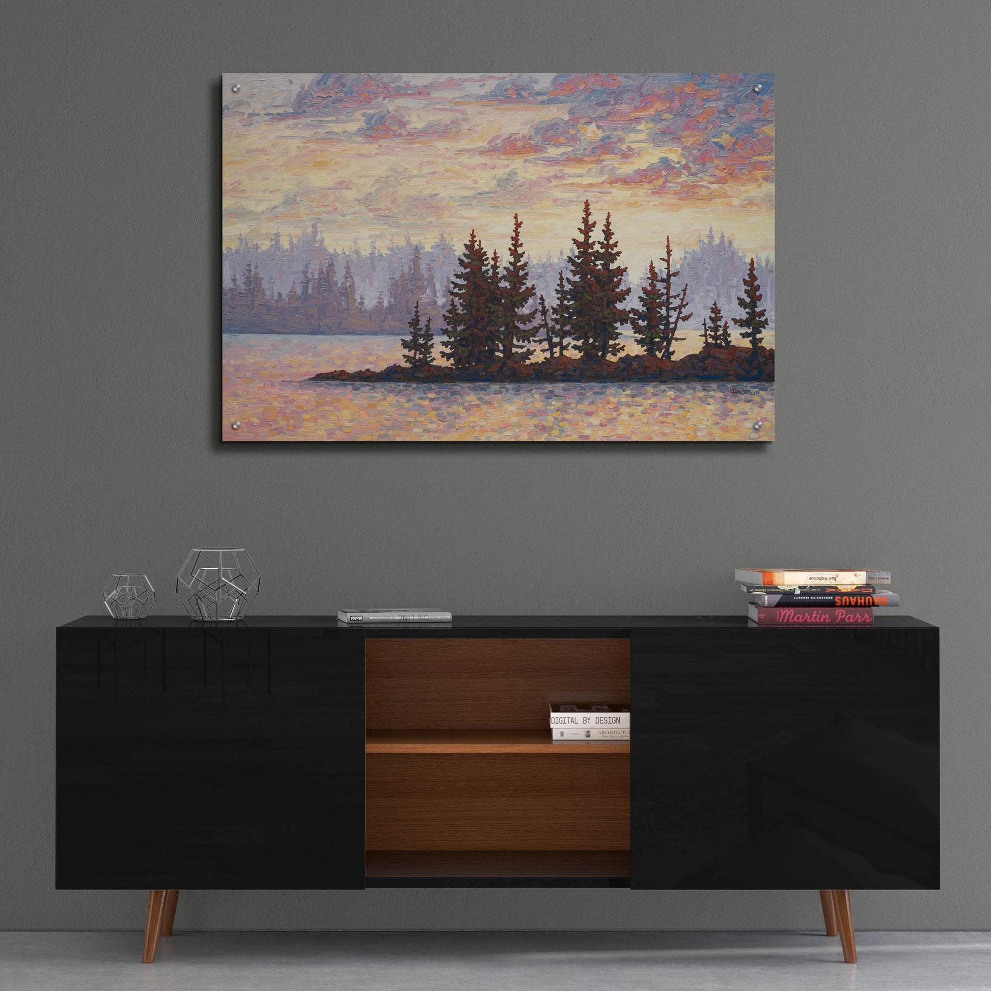 Epic Art 'Golden Elk Island' by Joe Reimer, Acrylic Glass Wall Art,36x24