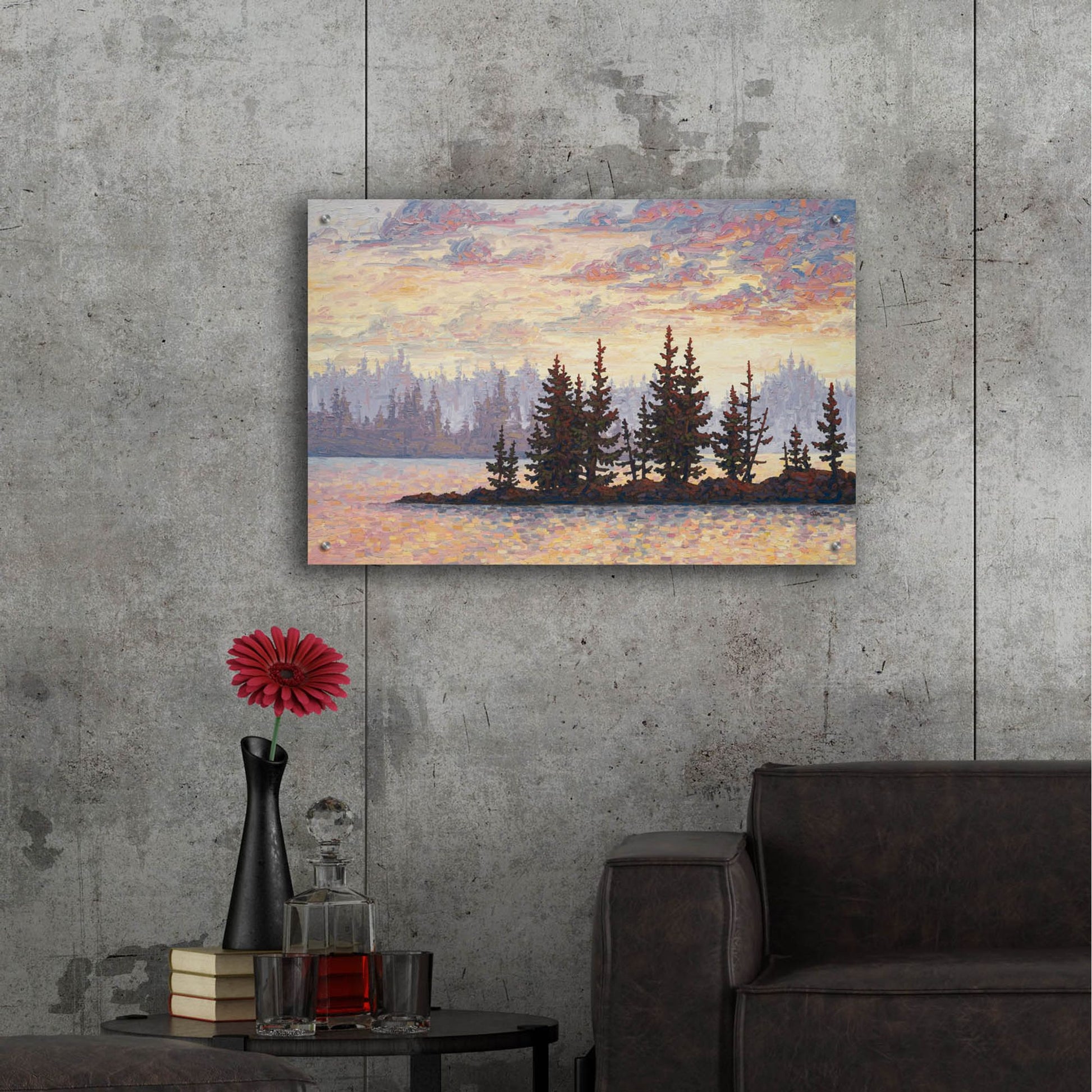 Epic Art 'Golden Elk Island' by Joe Reimer, Acrylic Glass Wall Art,36x24