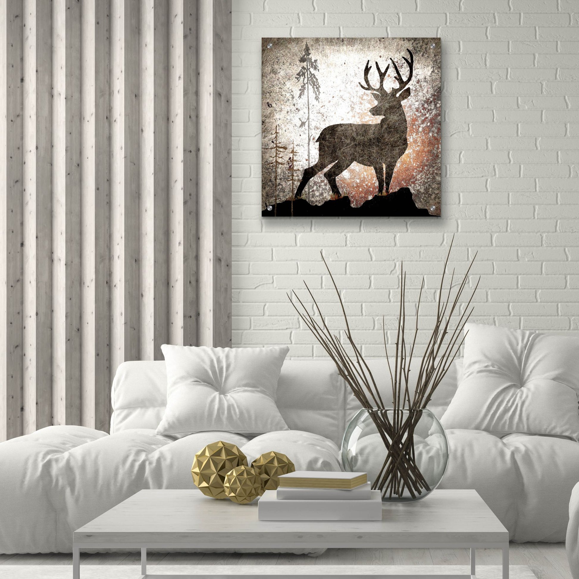 Epic Art 'Calling Deer' by Lightbox Journal, Acrylic Glass Wall Art,24x24