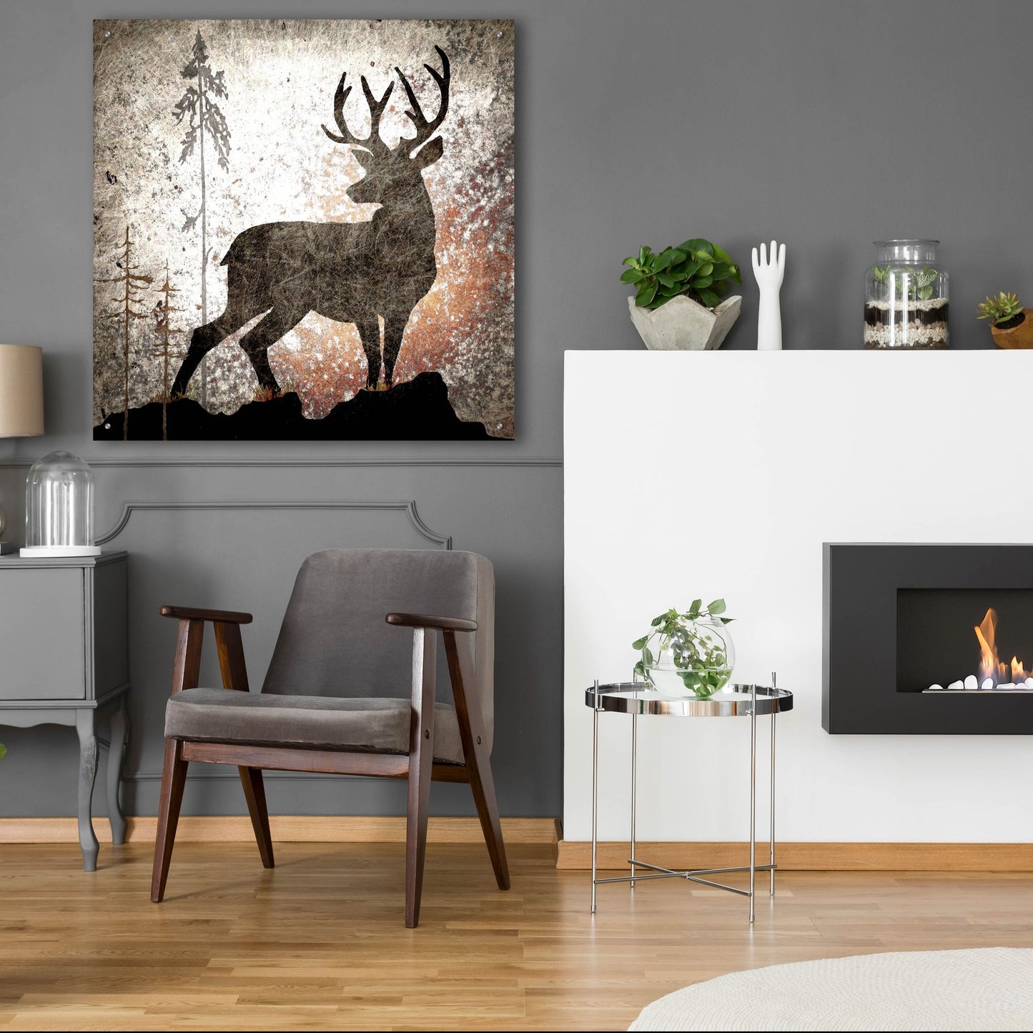 Epic Art 'Calling Deer' by Lightbox Journal, Acrylic Glass Wall Art,36x36