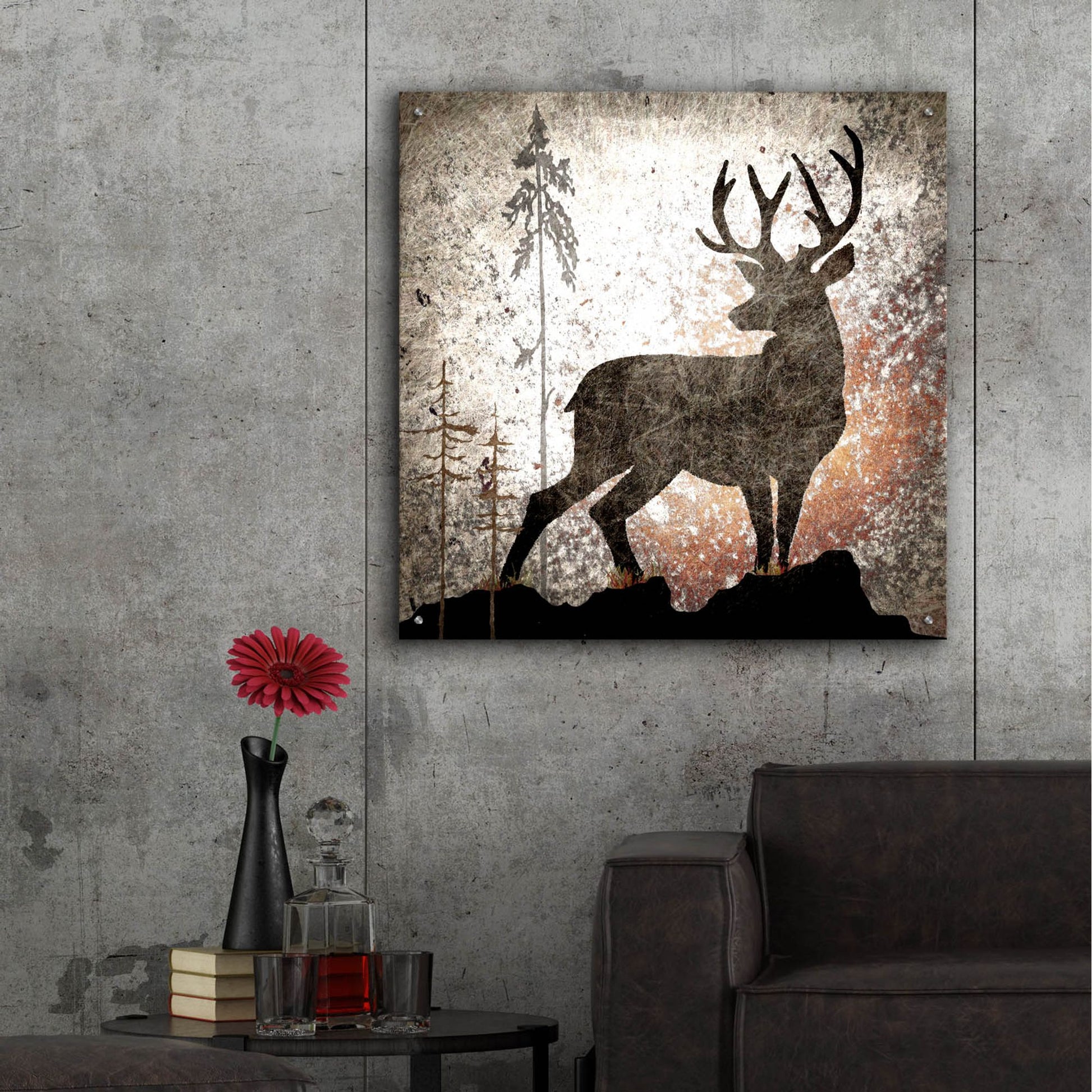 Epic Art 'Calling Deer' by Lightbox Journal, Acrylic Glass Wall Art,36x36