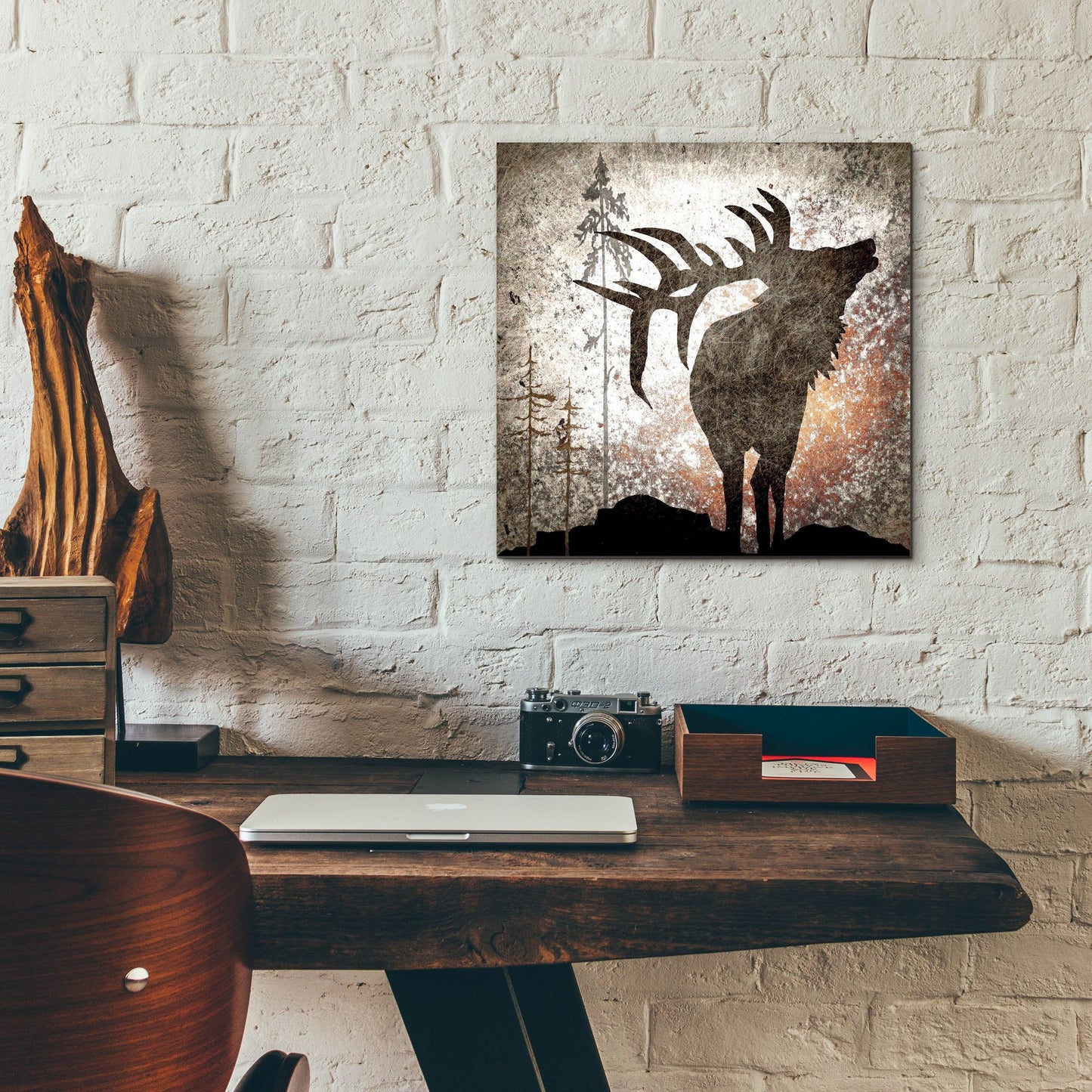 Epic Art 'Calling Elk' by Lightbox Journal, Acrylic Glass Wall Art,12x12