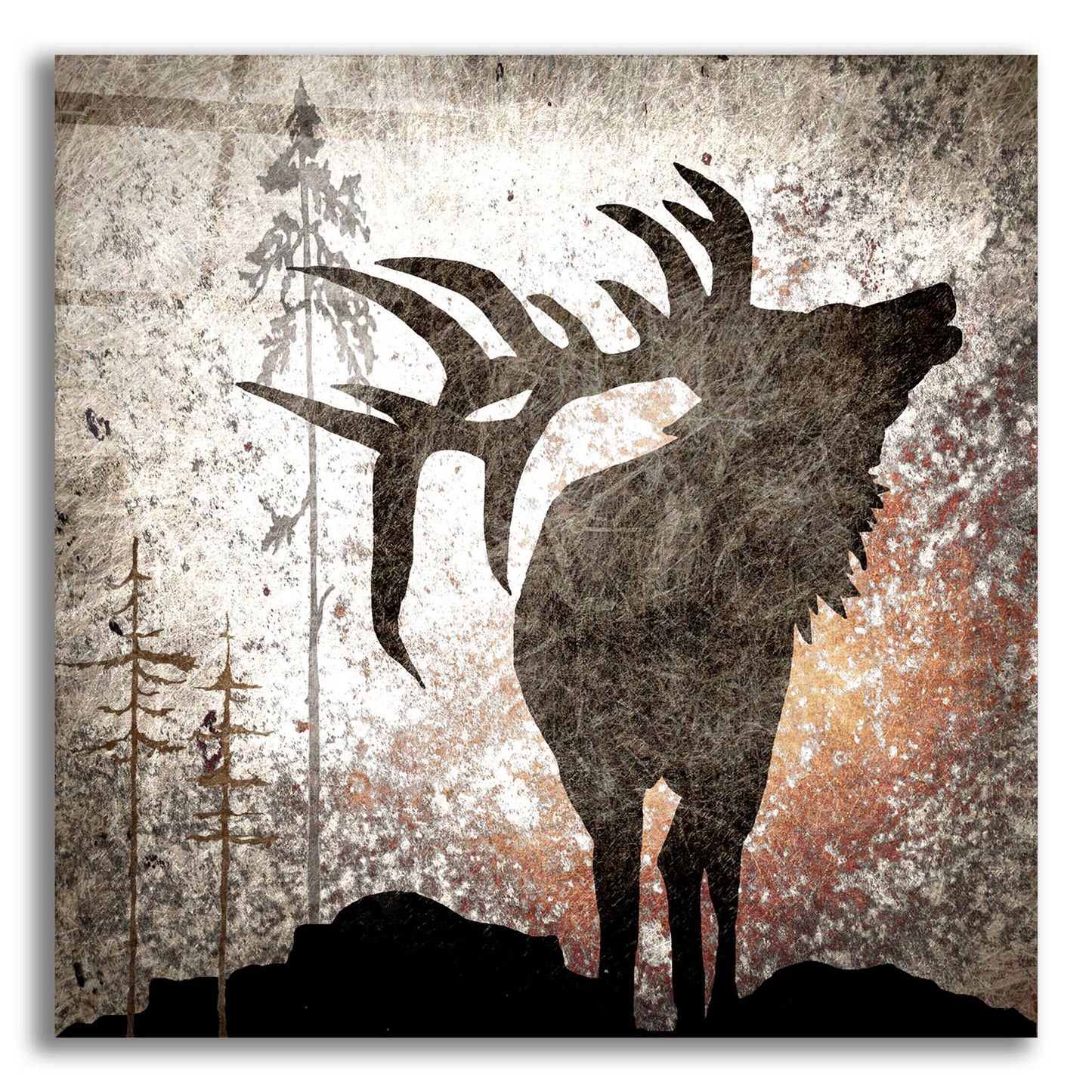 Epic Art 'Calling Elk' by Lightbox Journal, Acrylic Glass Wall Art,12x12