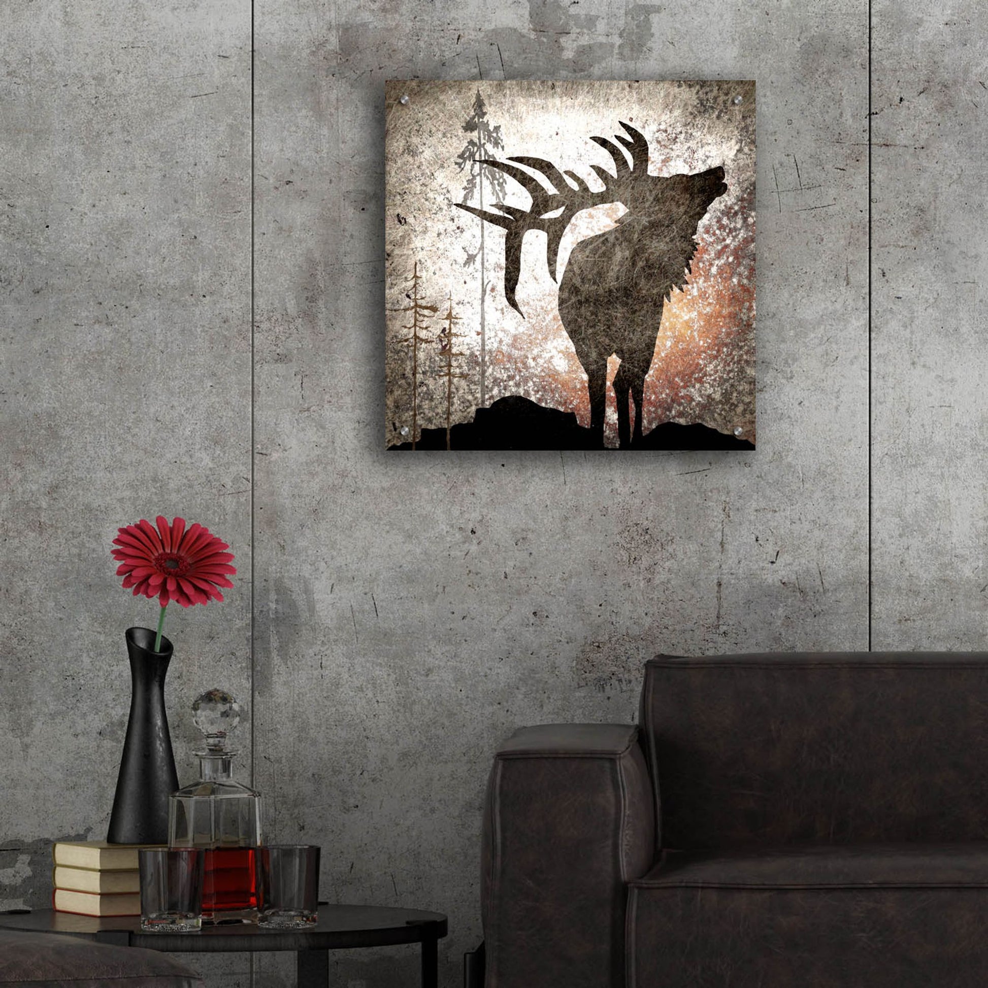 Epic Art 'Calling Elk' by Lightbox Journal, Acrylic Glass Wall Art,24x24