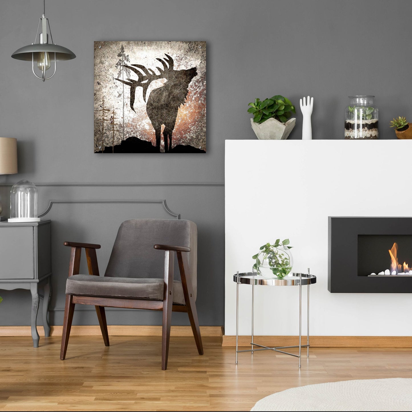 Epic Art 'Calling Elk' by Lightbox Journal, Acrylic Glass Wall Art,24x24