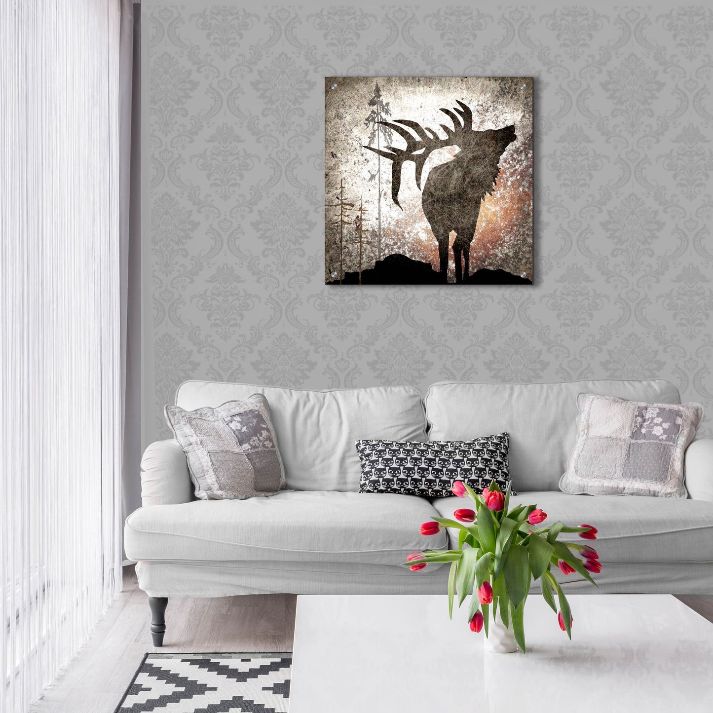 Epic Art 'Calling Elk' by Lightbox Journal, Acrylic Glass Wall Art,24x24