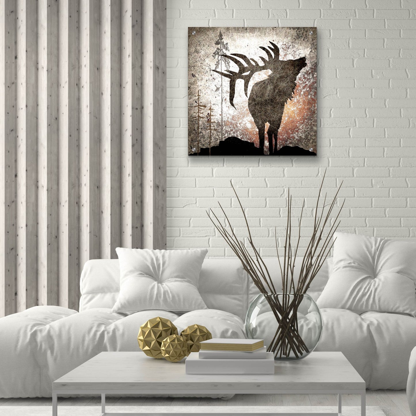 Epic Art 'Calling Elk' by Lightbox Journal, Acrylic Glass Wall Art,24x24