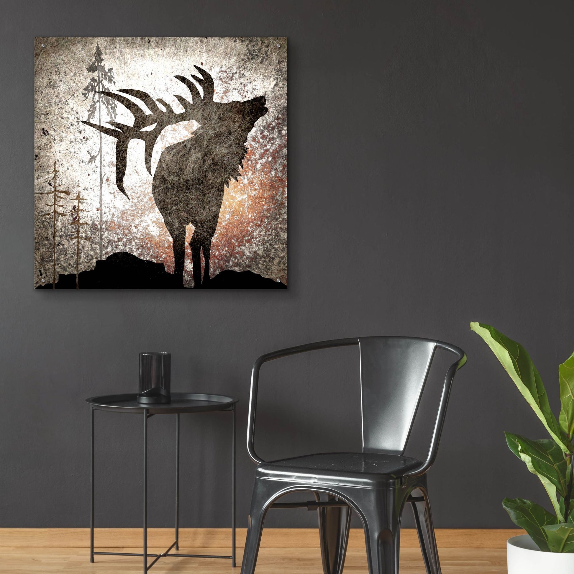 Epic Art 'Calling Elk' by Lightbox Journal, Acrylic Glass Wall Art,36x36