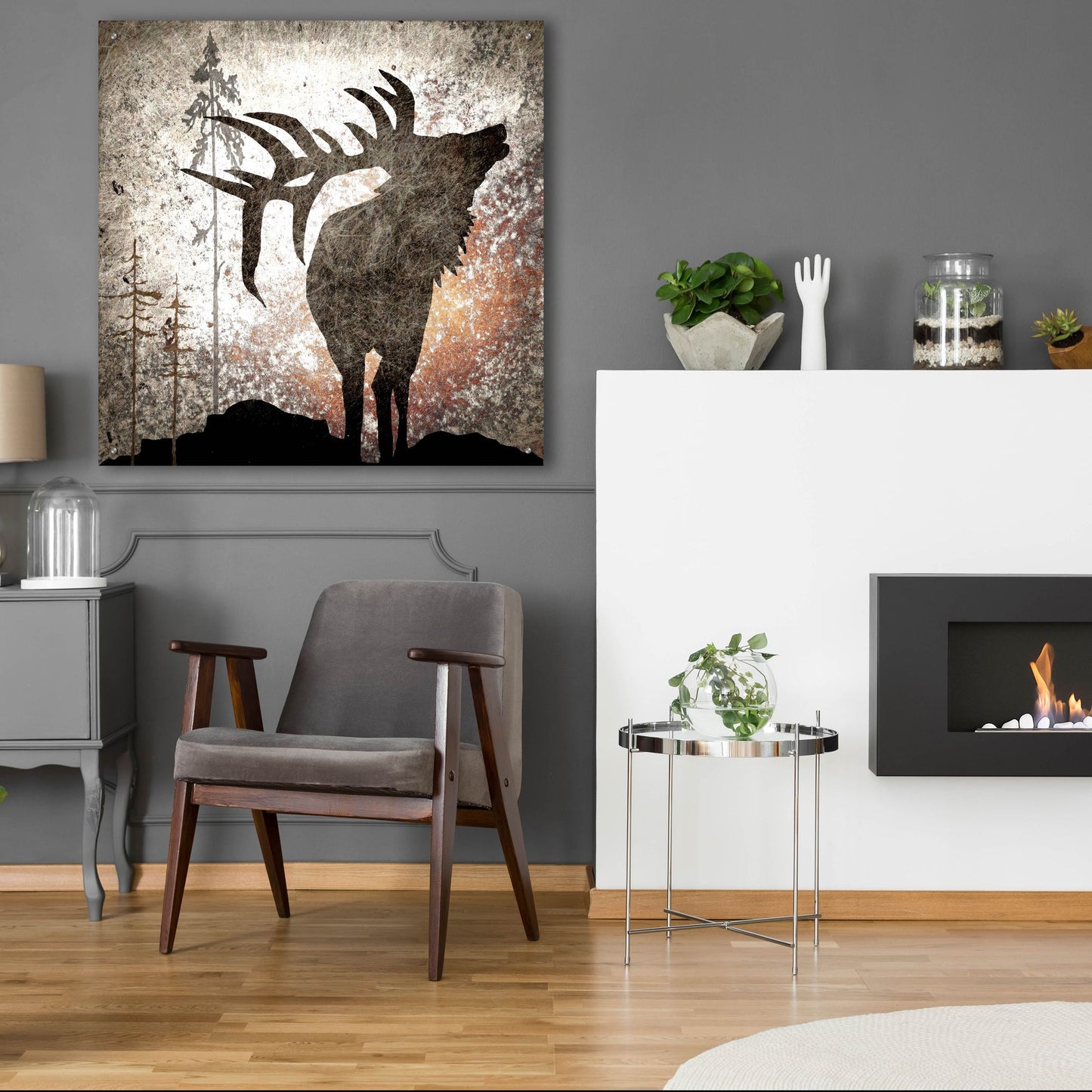 Epic Art 'Calling Elk' by Lightbox Journal, Acrylic Glass Wall Art,36x36