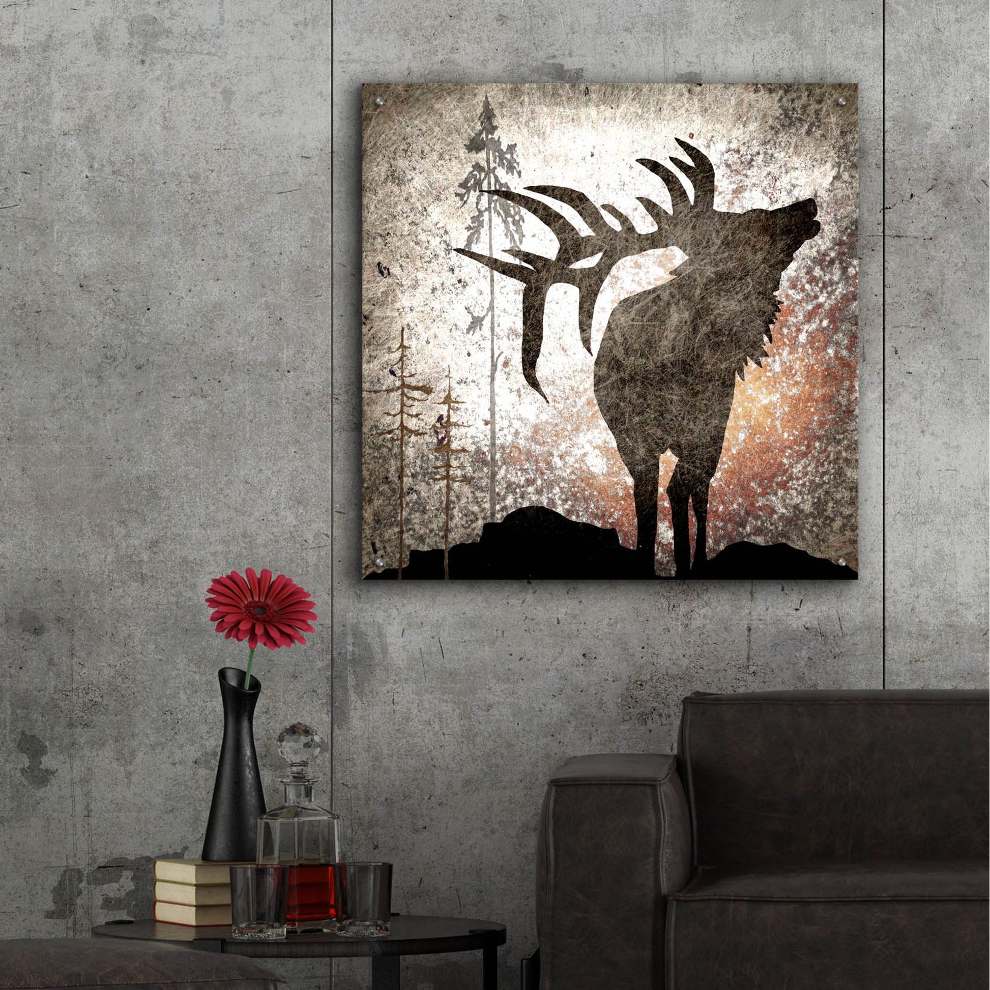 Epic Art 'Calling Elk' by Lightbox Journal, Acrylic Glass Wall Art,36x36