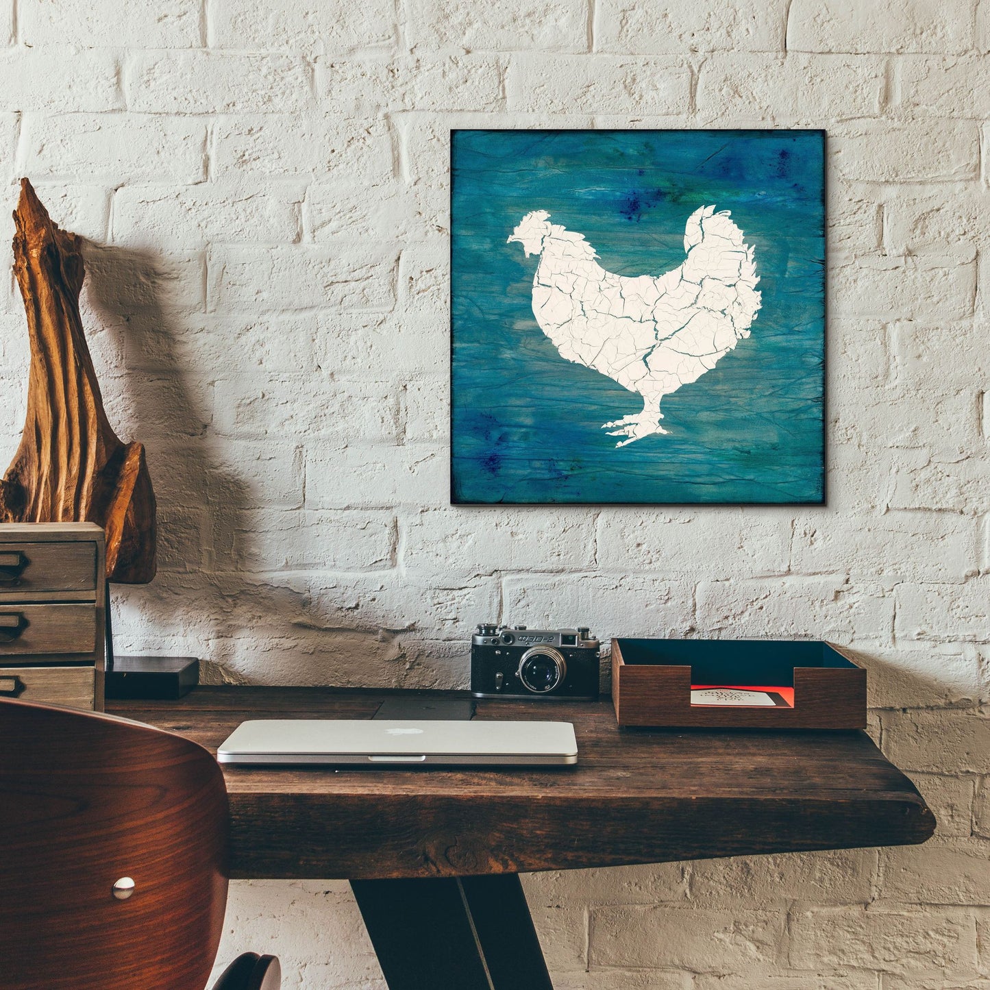 Epic Art 'Farm Chicken' by Lightbox Journal, Acrylic Glass Wall Art,12x12