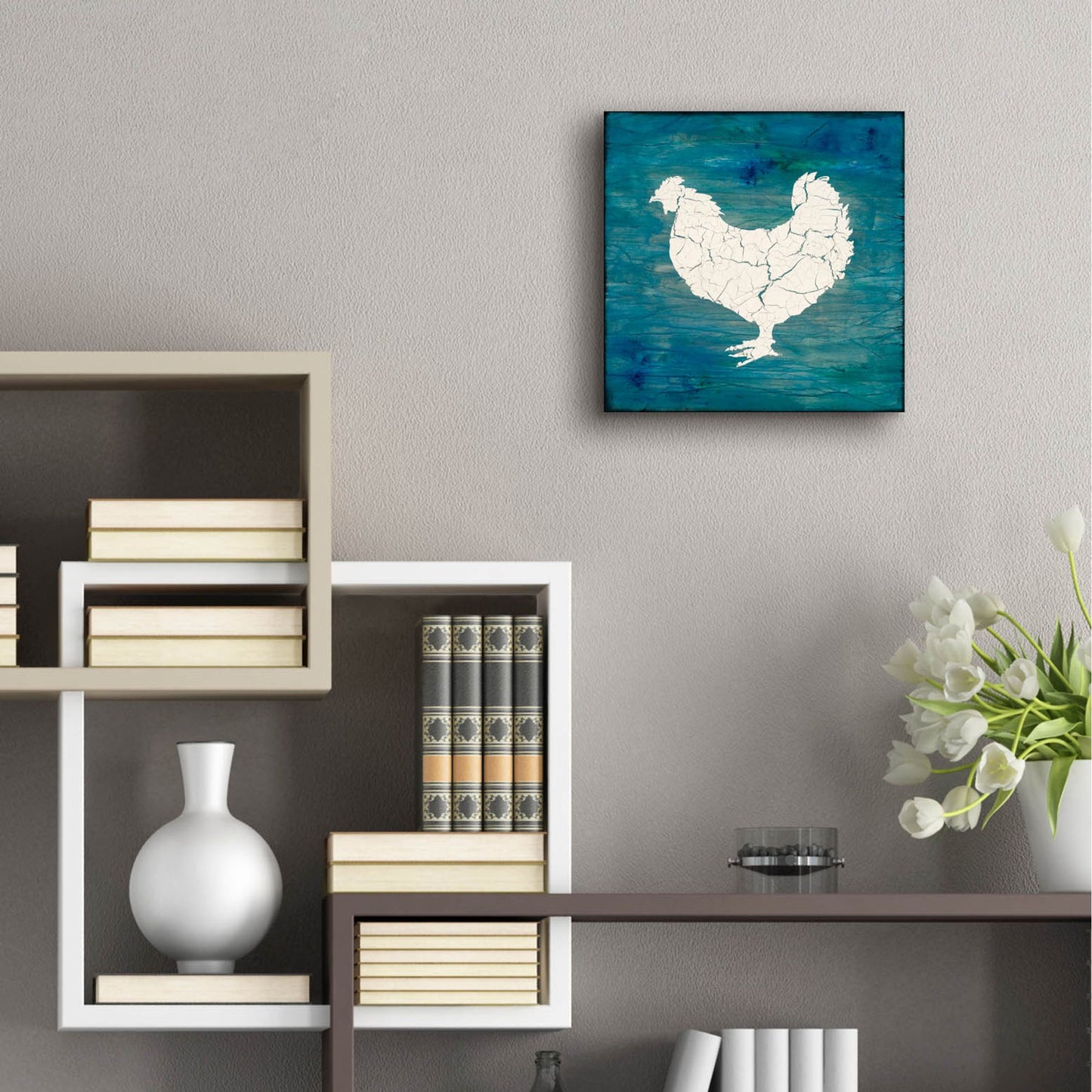 Epic Art 'Farm Chicken' by Lightbox Journal, Acrylic Glass Wall Art,12x12