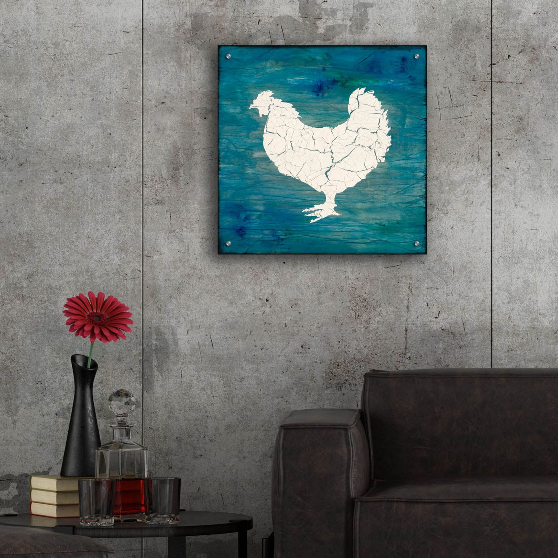 Epic Art 'Farm Chicken' by Lightbox Journal, Acrylic Glass Wall Art,24x24