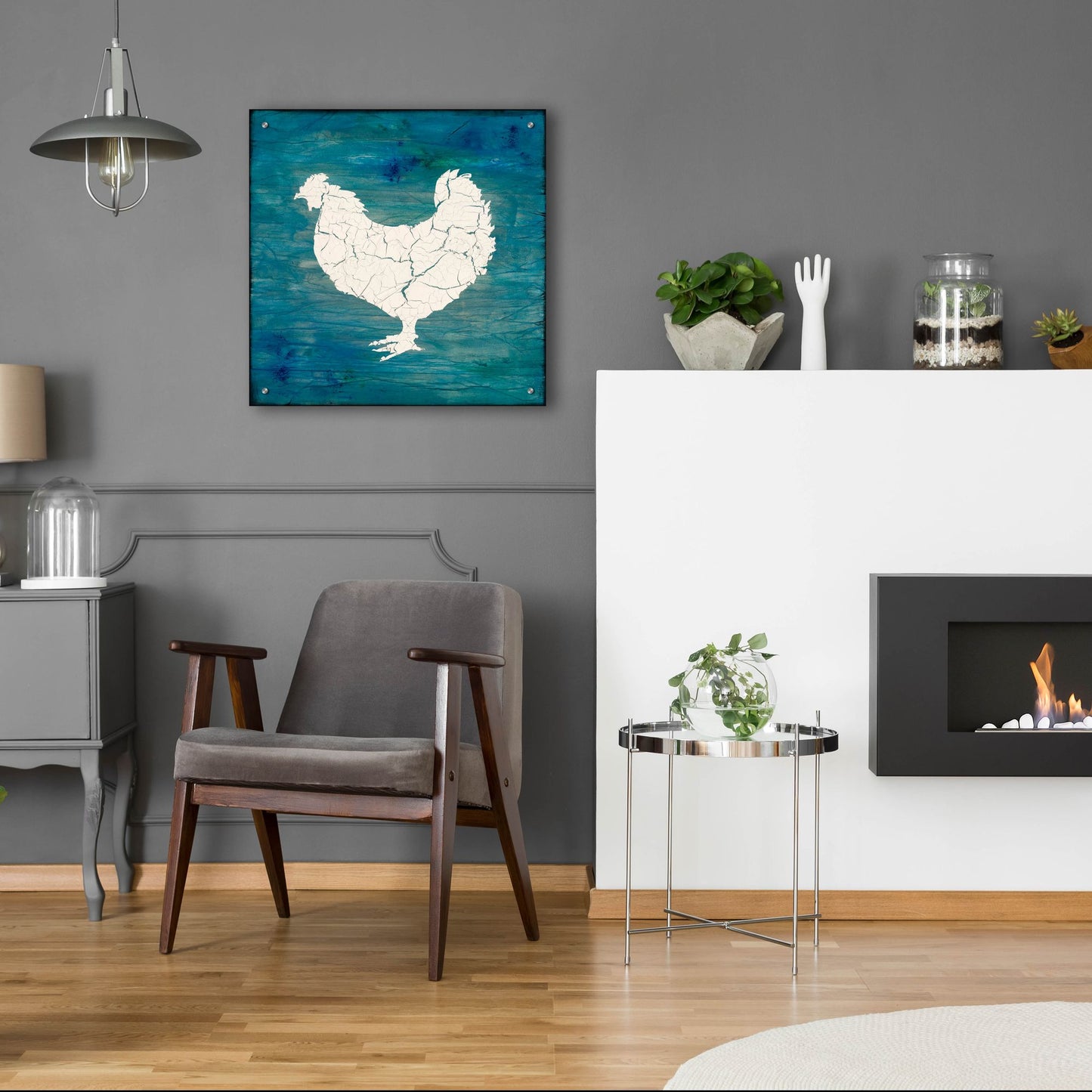 Epic Art 'Farm Chicken' by Lightbox Journal, Acrylic Glass Wall Art,24x24