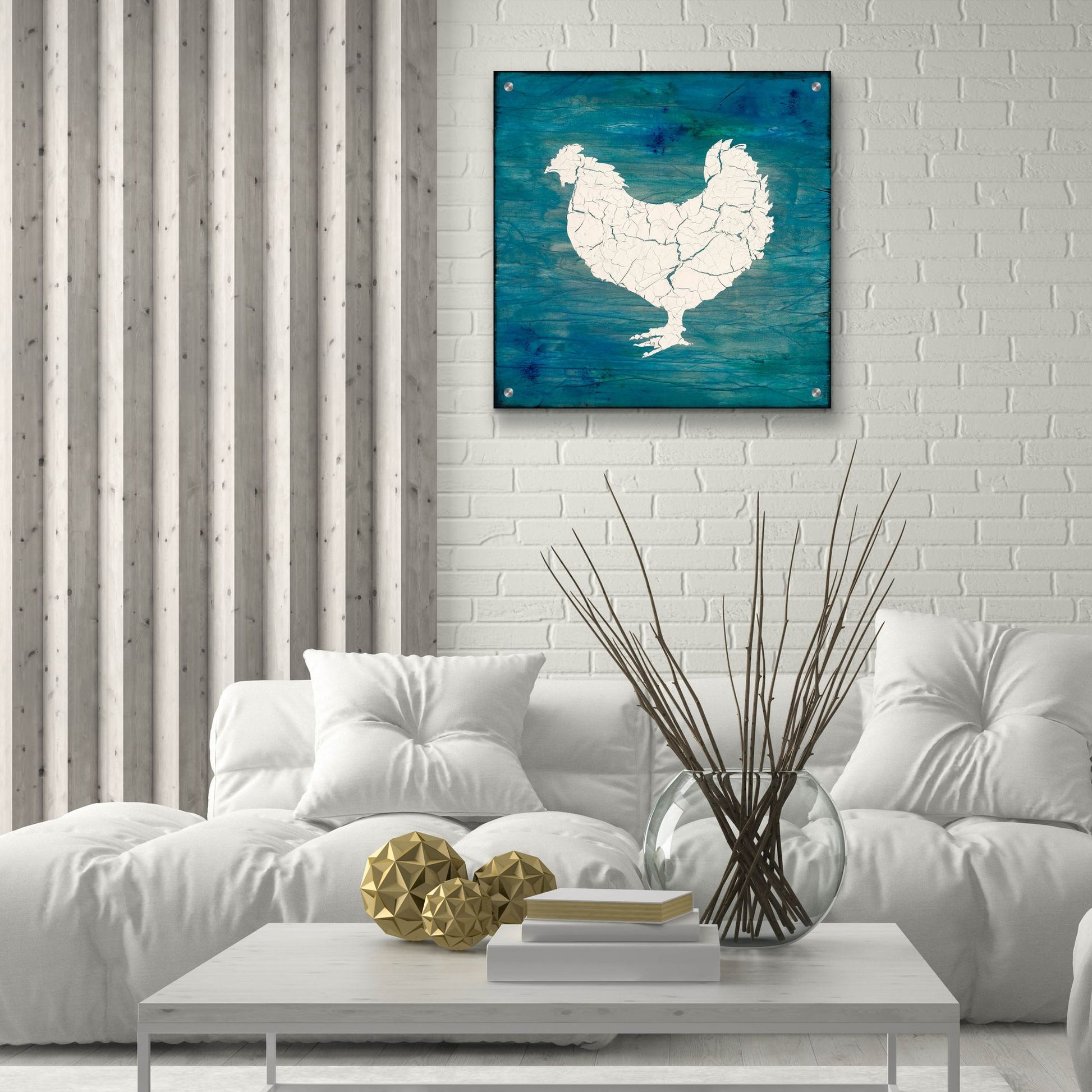 Epic Art 'Farm Chicken' by Lightbox Journal, Acrylic Glass Wall Art,24x24