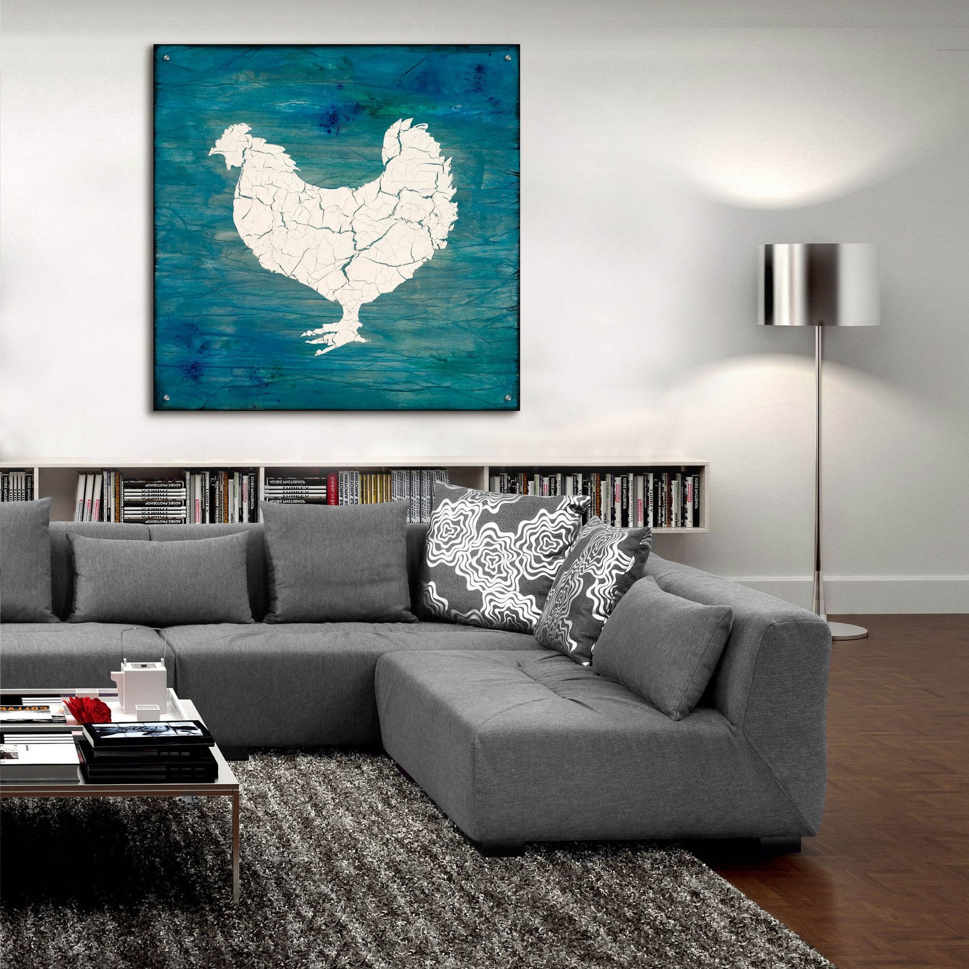 Epic Art 'Farm Chicken' by Lightbox Journal, Acrylic Glass Wall Art,36x36