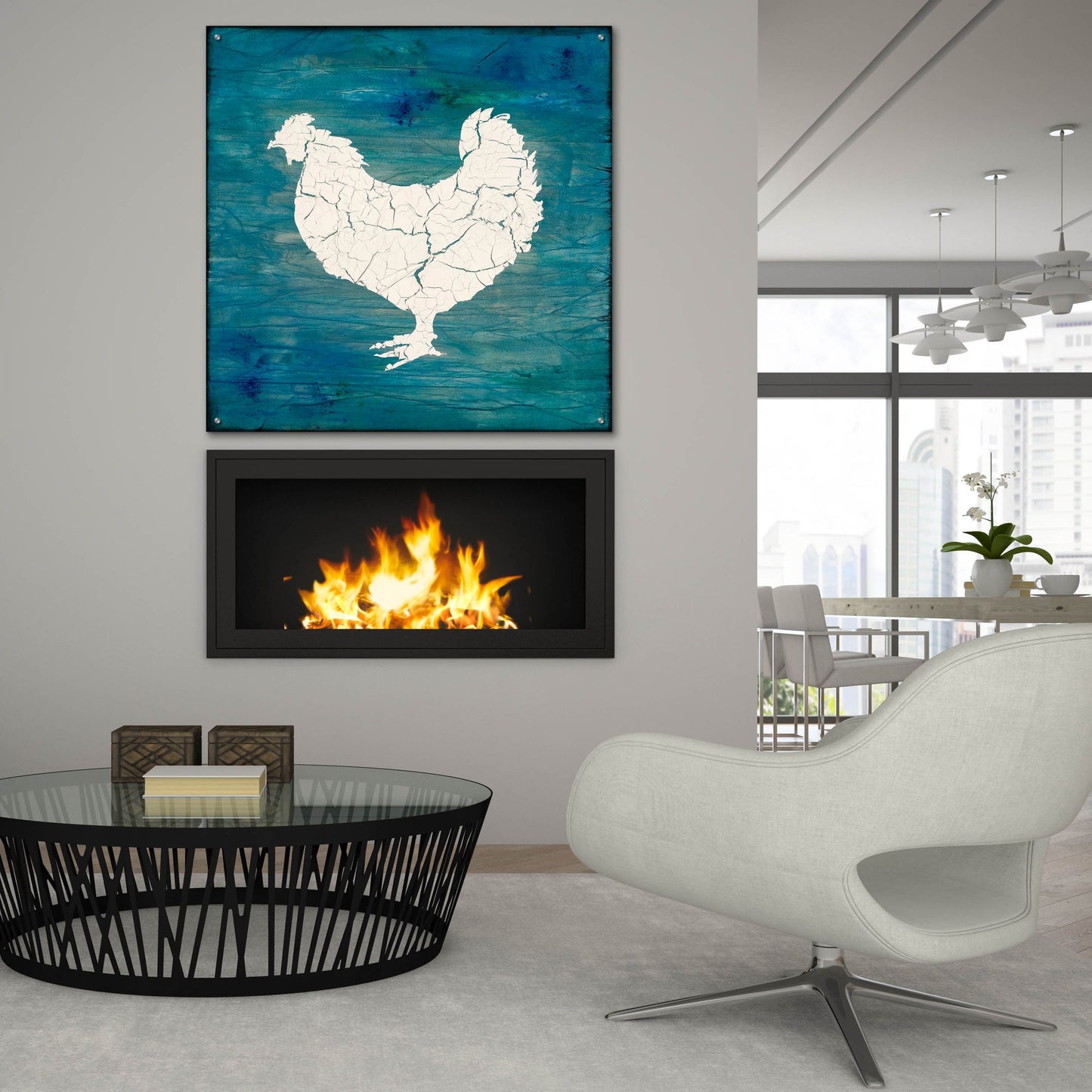 Epic Art 'Farm Chicken' by Lightbox Journal, Acrylic Glass Wall Art,36x36