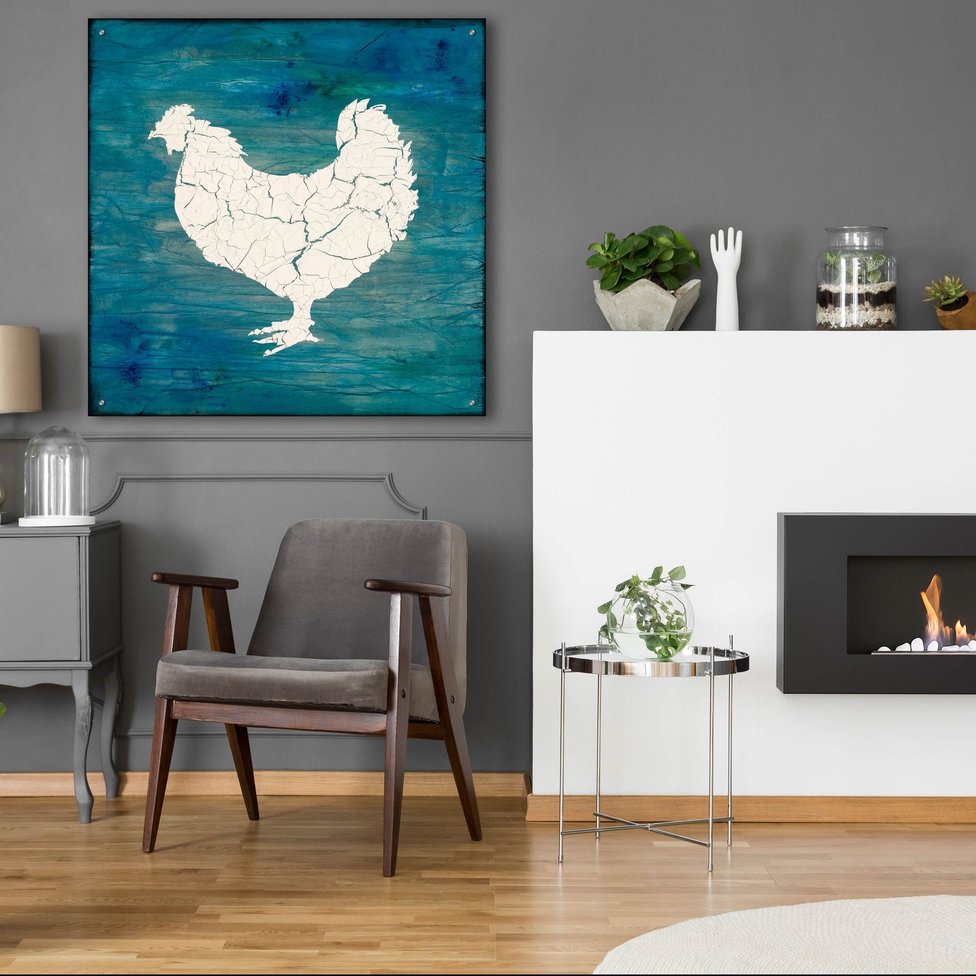 Epic Art 'Farm Chicken' by Lightbox Journal, Acrylic Glass Wall Art,36x36