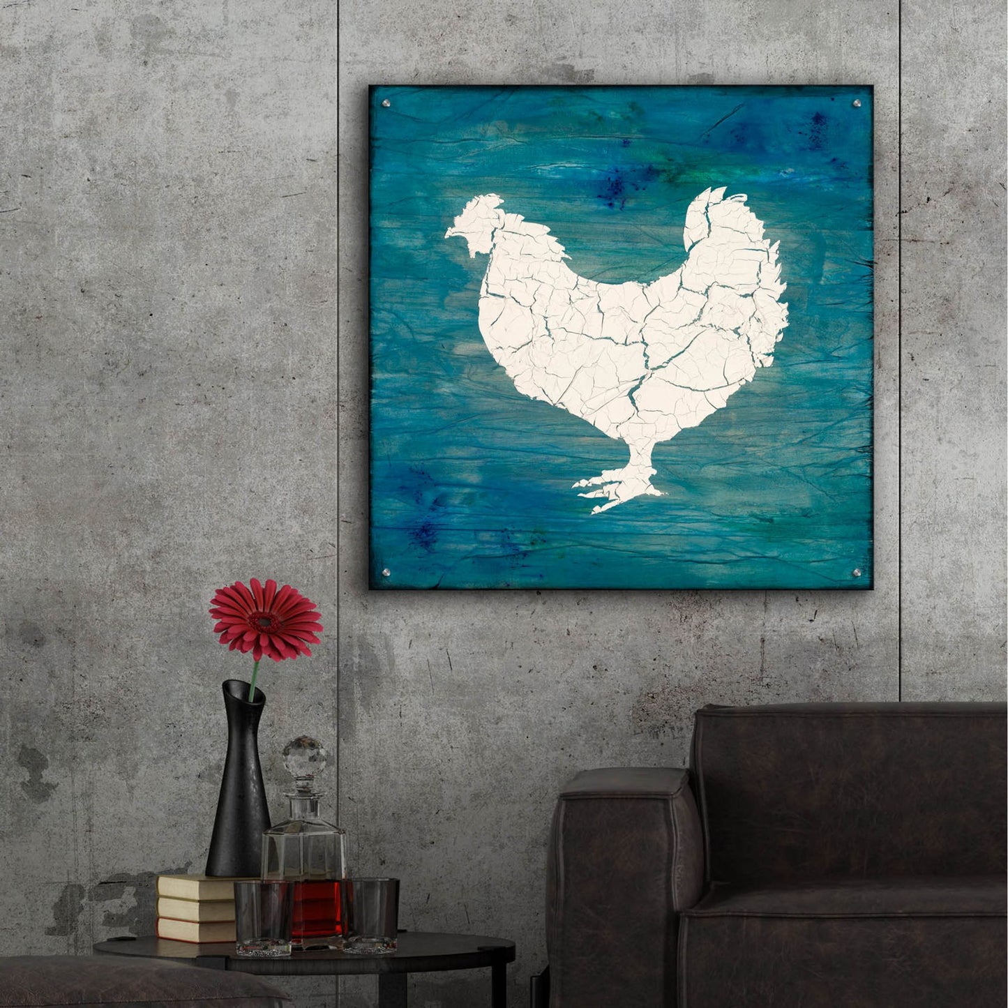 Epic Art 'Farm Chicken' by Lightbox Journal, Acrylic Glass Wall Art,36x36