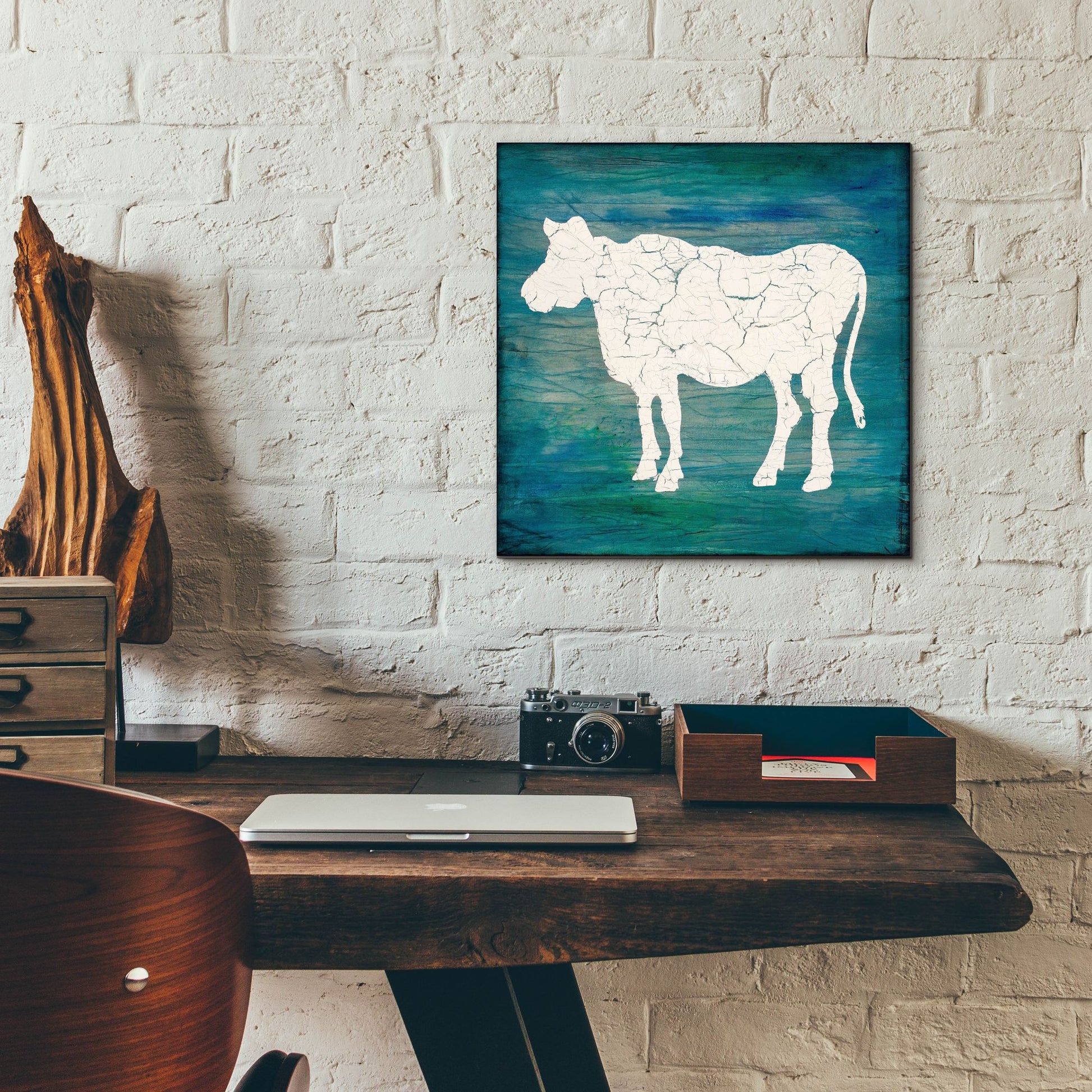 Epic Art 'Farm Cow' by Lightbox Journal, Acrylic Glass Wall Art,12x12