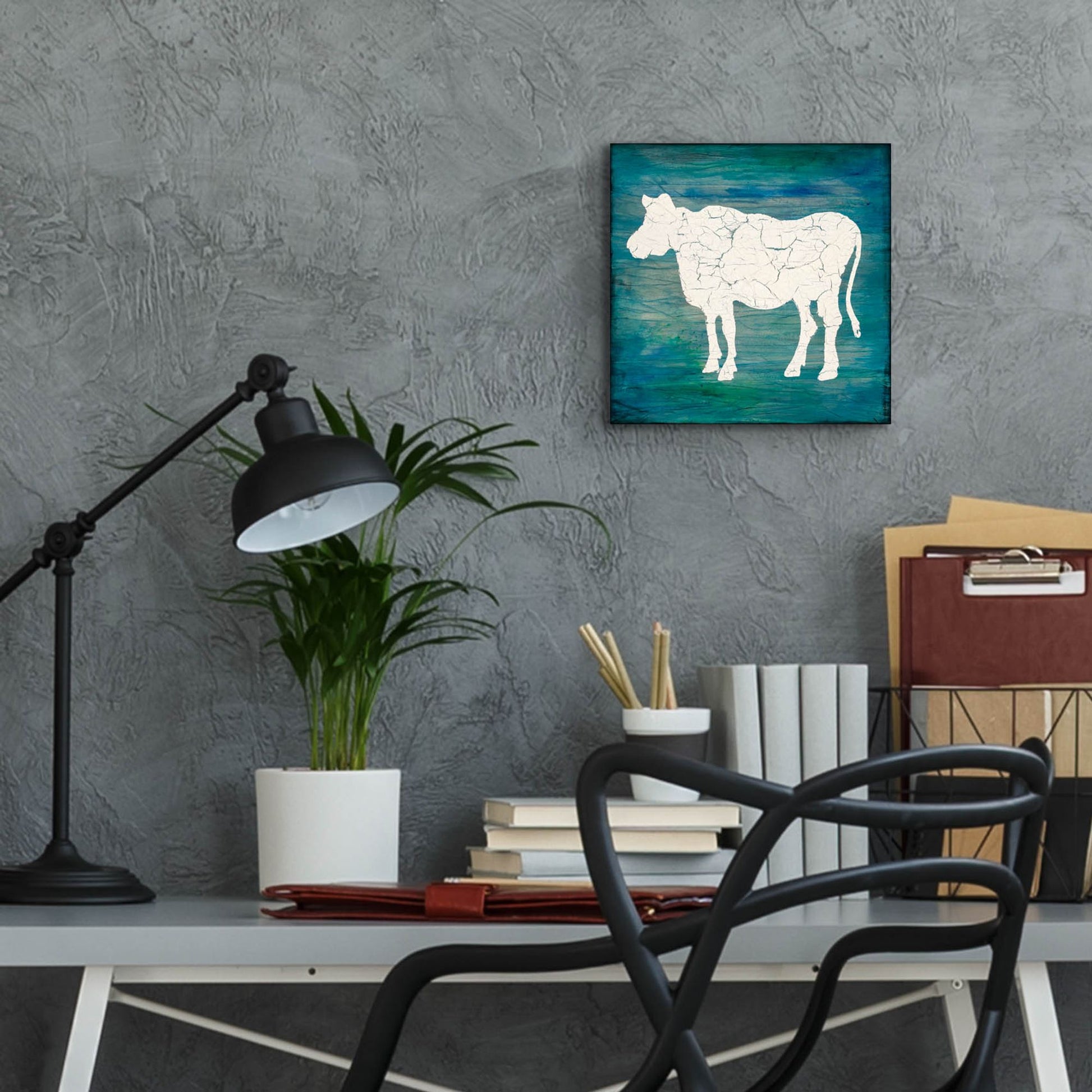 Epic Art 'Farm Cow' by Lightbox Journal, Acrylic Glass Wall Art,12x12