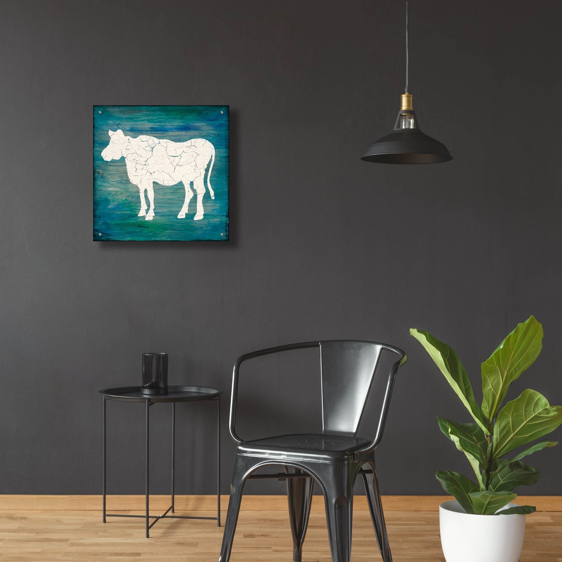 Epic Art 'Farm Cow' by Lightbox Journal, Acrylic Glass Wall Art,24x24