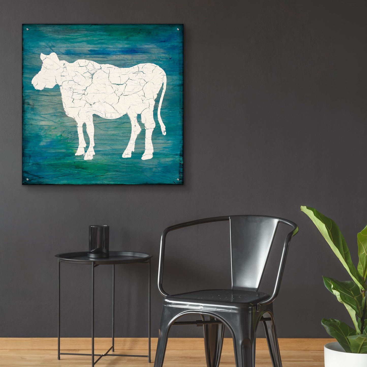 Epic Art 'Farm Cow' by Lightbox Journal, Acrylic Glass Wall Art,36x36