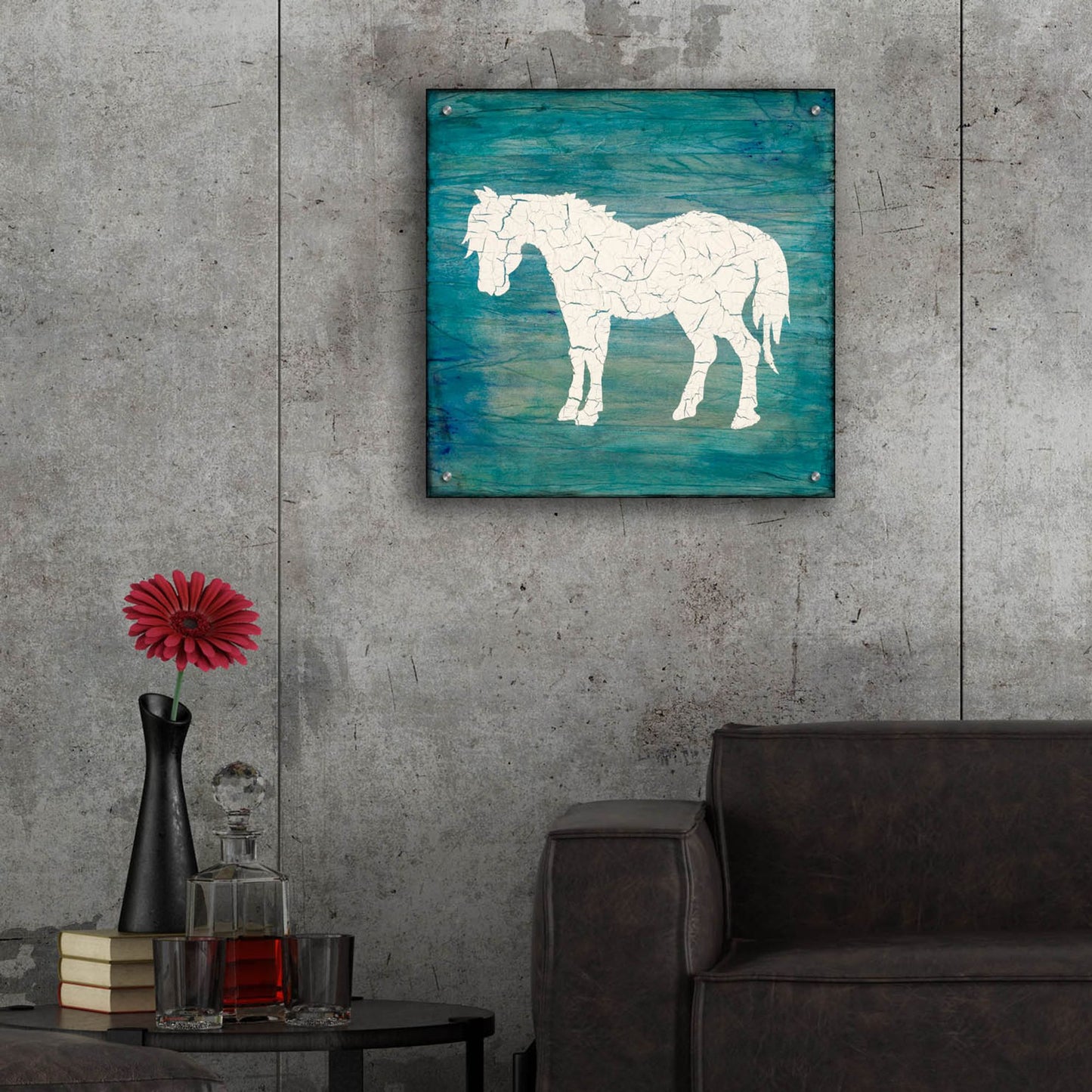 Epic Art 'Farm Horse' by Lightbox Journal, Acrylic Glass Wall Art,24x24