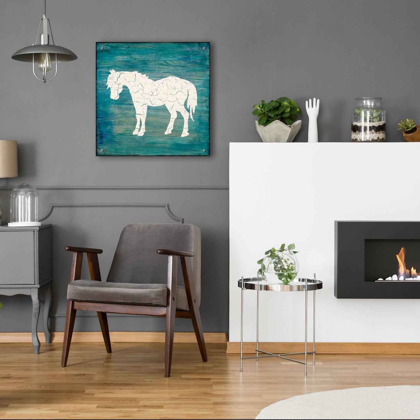 Epic Art 'Farm Horse' by Lightbox Journal, Acrylic Glass Wall Art,24x24