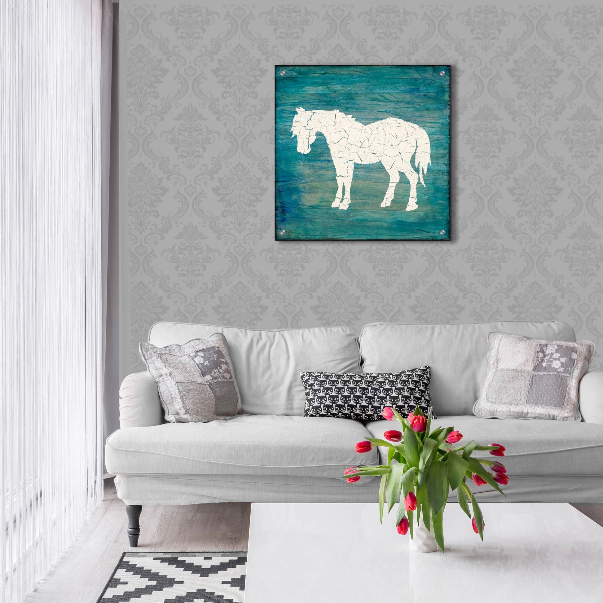 Epic Art 'Farm Horse' by Lightbox Journal, Acrylic Glass Wall Art,24x24