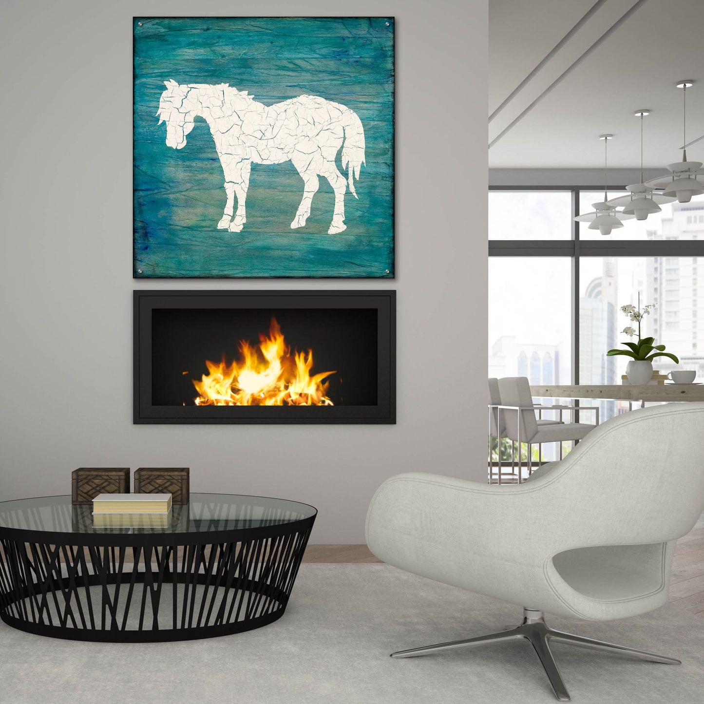 Epic Art 'Farm Horse' by Lightbox Journal, Acrylic Glass Wall Art,36x36