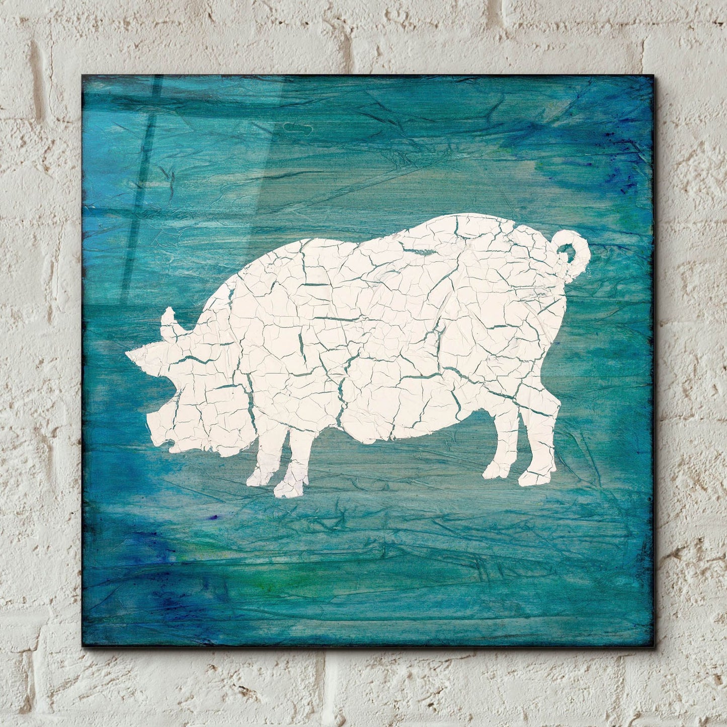 Epic Art 'Farm Pig' by Lightbox Journal, Acrylic Glass Wall Art,12x12