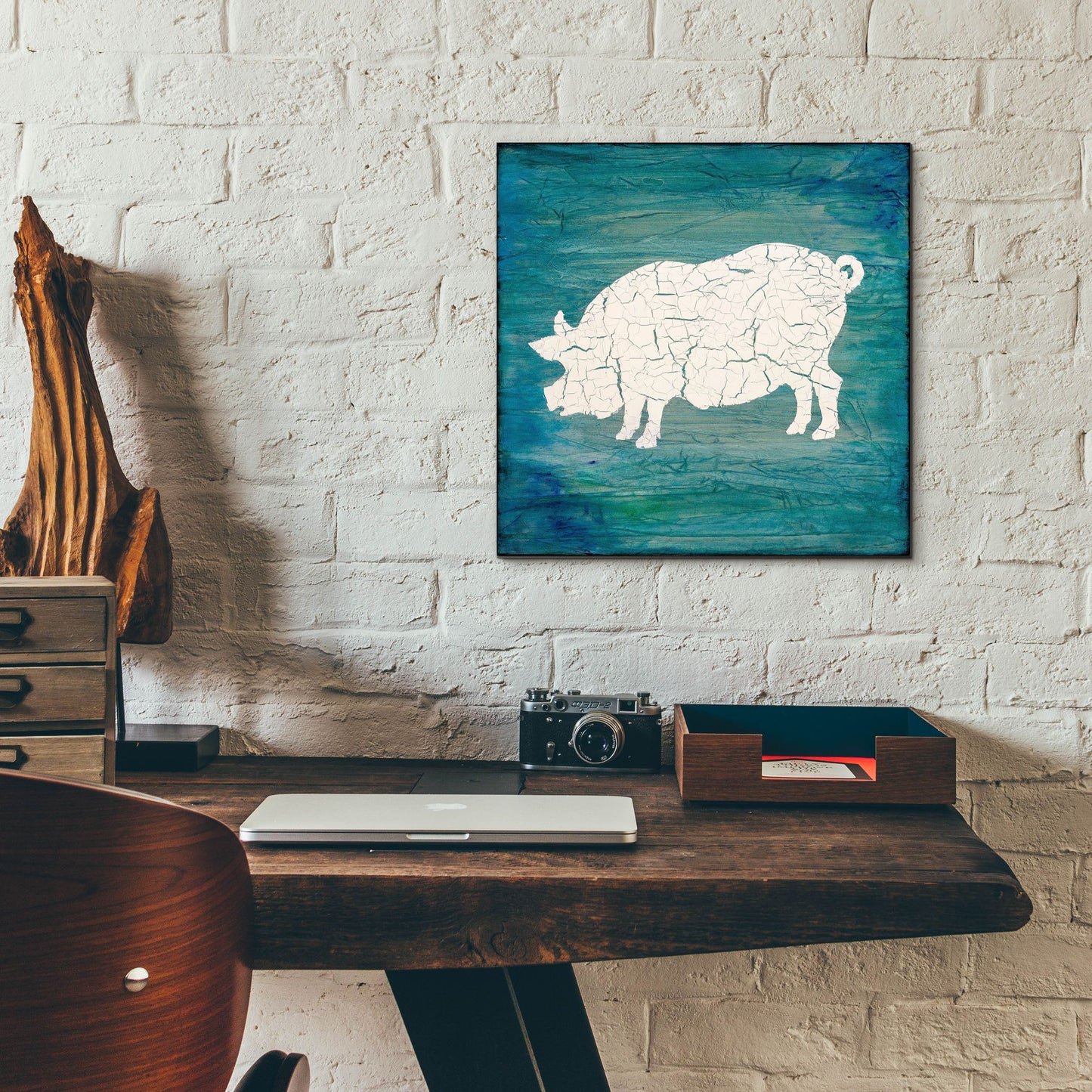 Epic Art 'Farm Pig' by Lightbox Journal, Acrylic Glass Wall Art,12x12