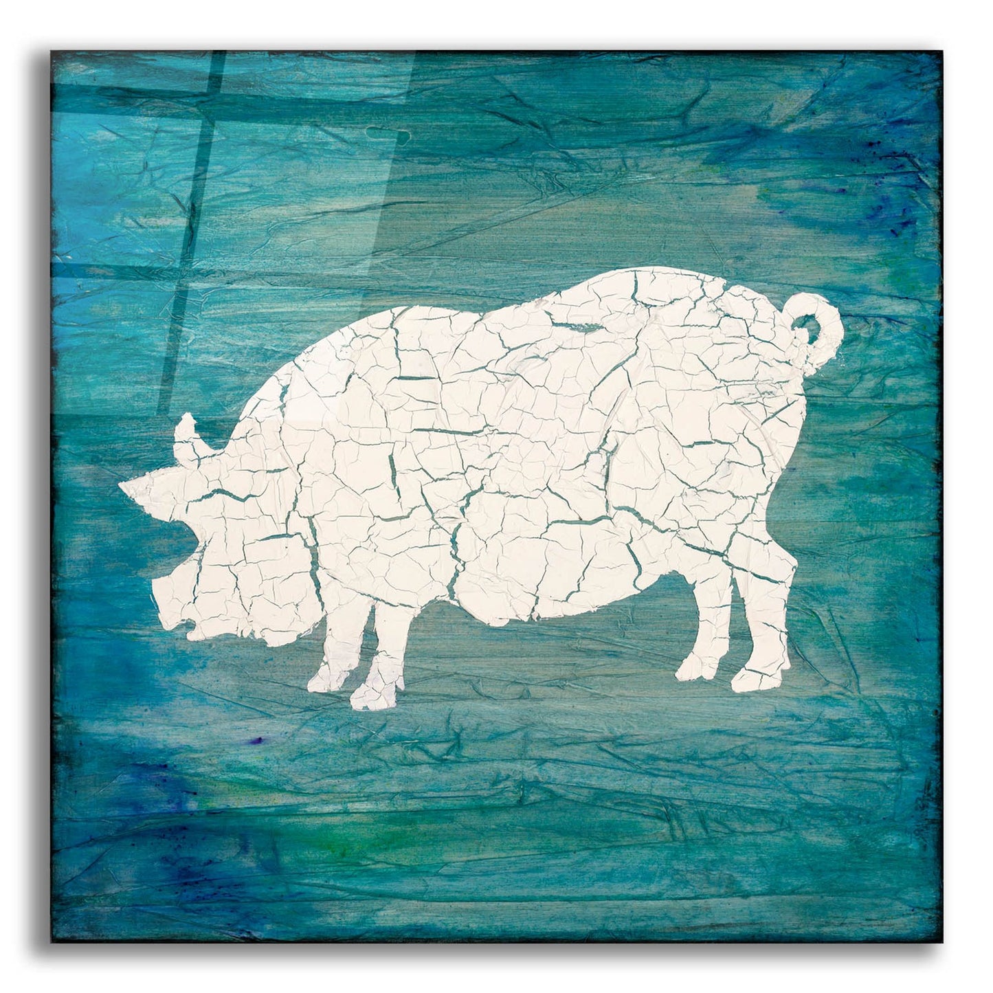 Epic Art 'Farm Pig' by Lightbox Journal, Acrylic Glass Wall Art,12x12