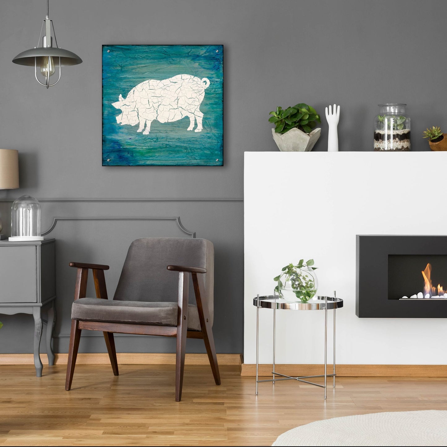 Epic Art 'Farm Pig' by Lightbox Journal, Acrylic Glass Wall Art,24x24