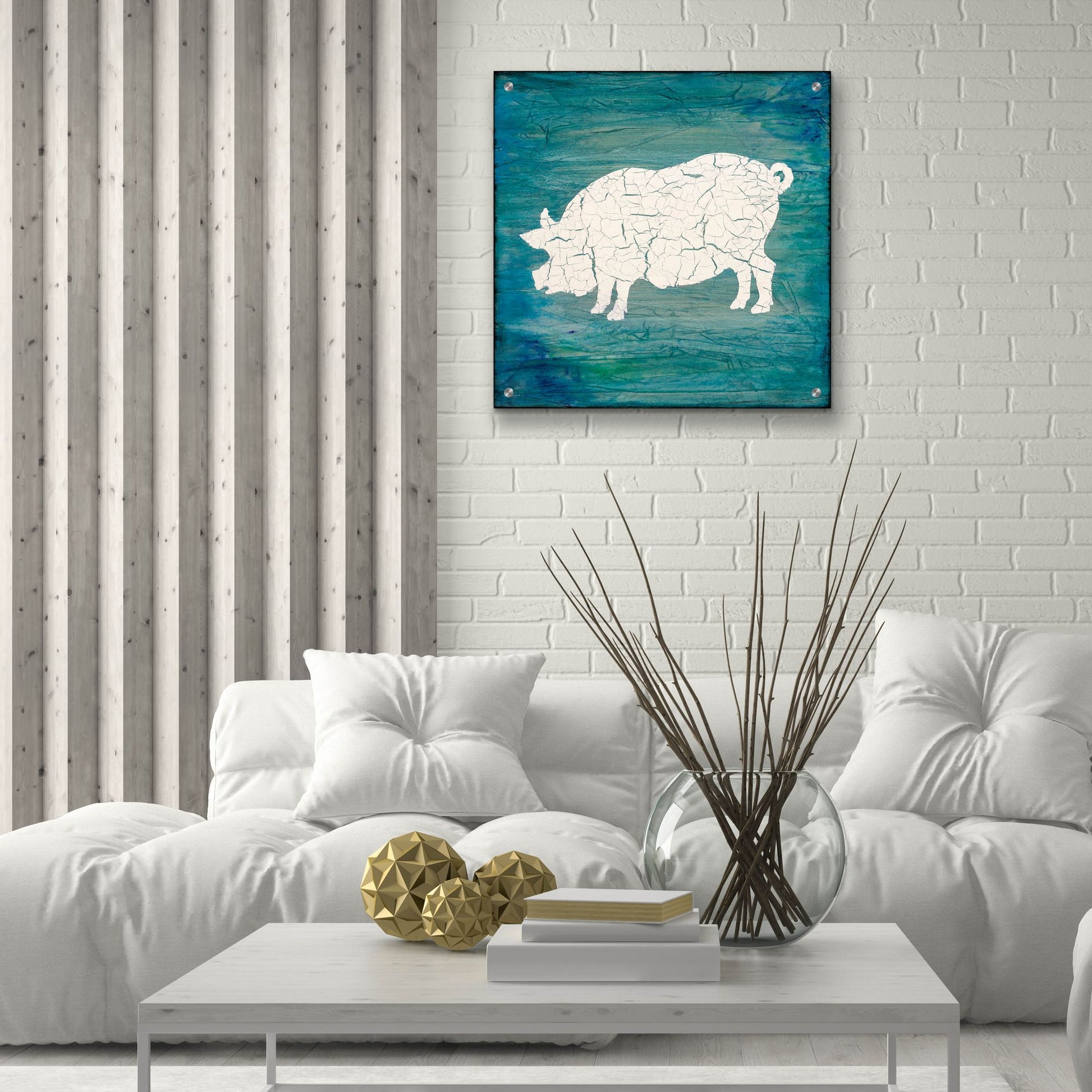 Epic Art 'Farm Pig' by Lightbox Journal, Acrylic Glass Wall Art,24x24