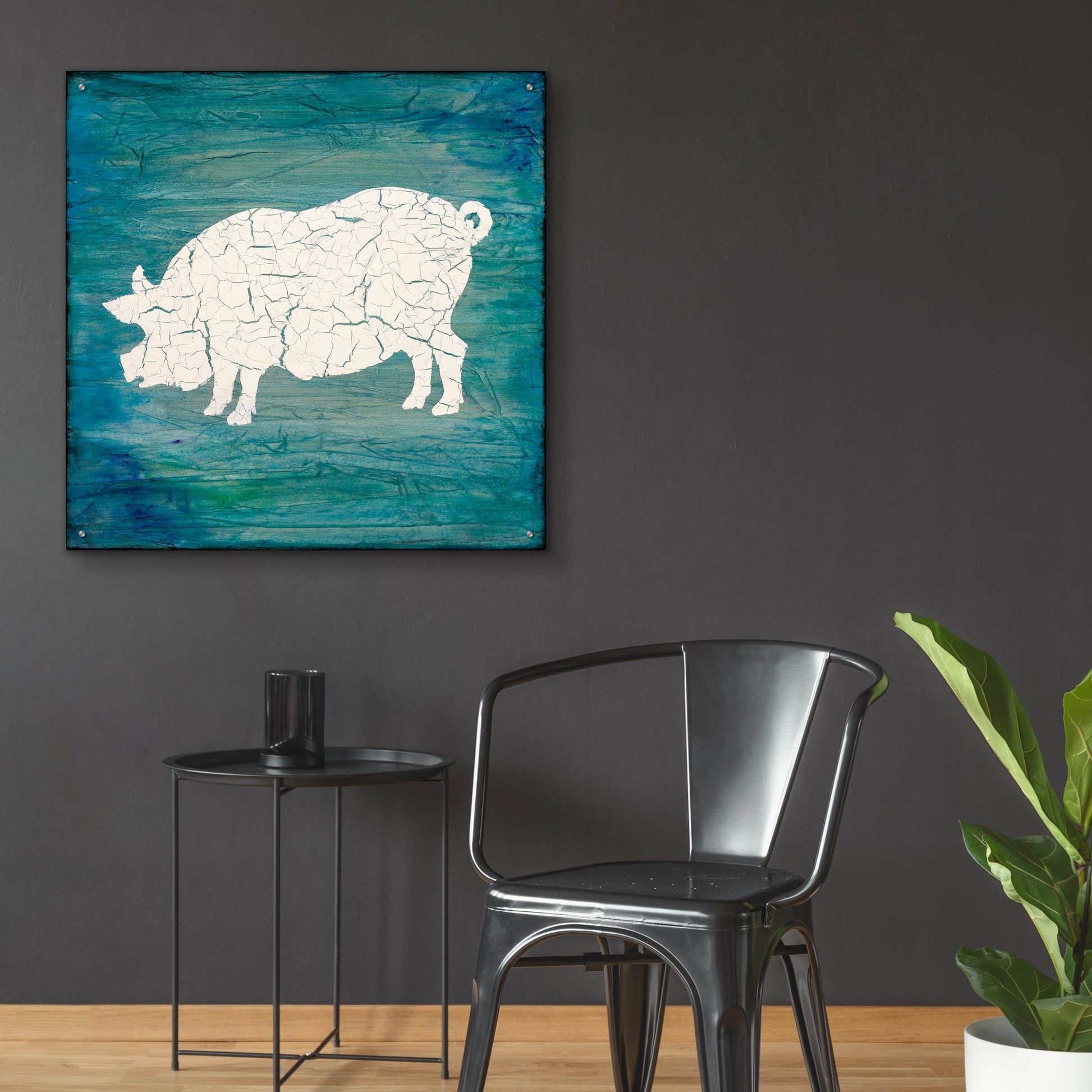 Epic Art 'Farm Pig' by Lightbox Journal, Acrylic Glass Wall Art,36x36