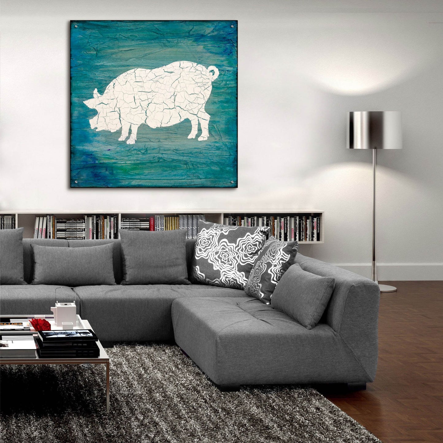 Epic Art 'Farm Pig' by Lightbox Journal, Acrylic Glass Wall Art,36x36