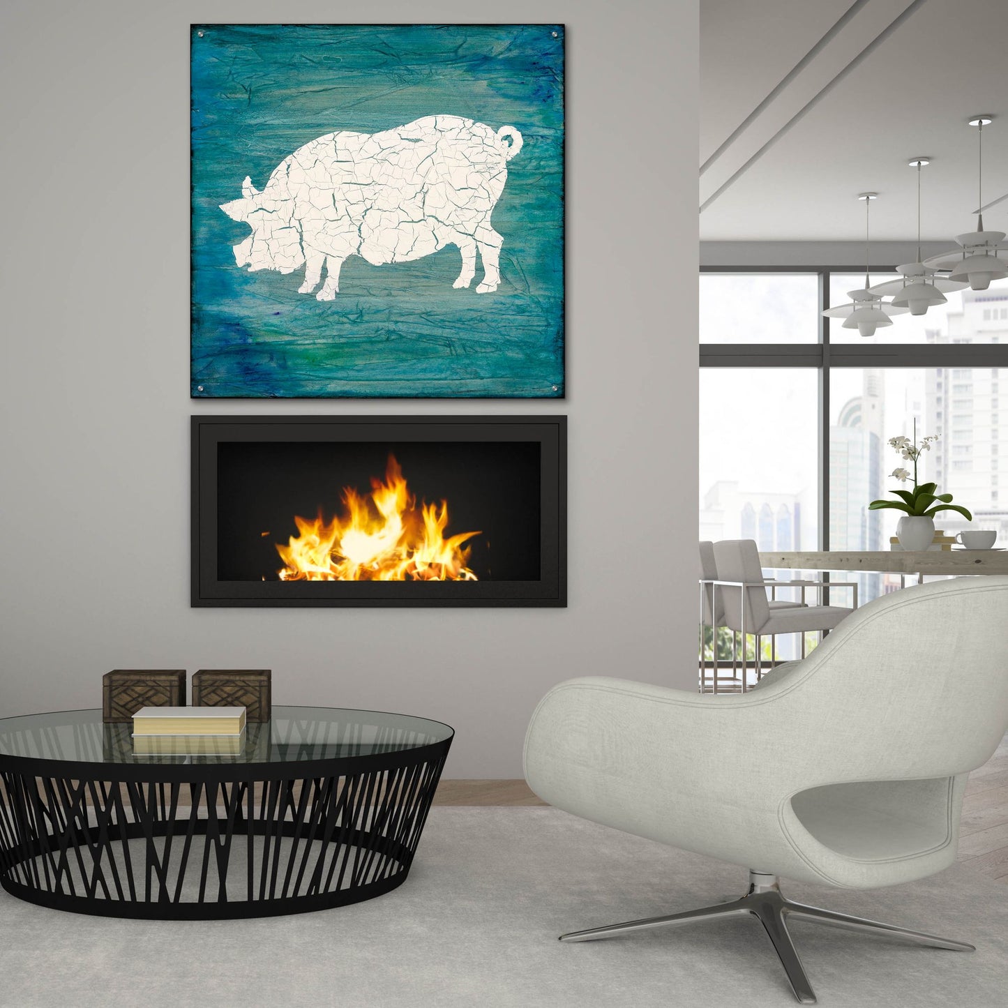 Epic Art 'Farm Pig' by Lightbox Journal, Acrylic Glass Wall Art,36x36