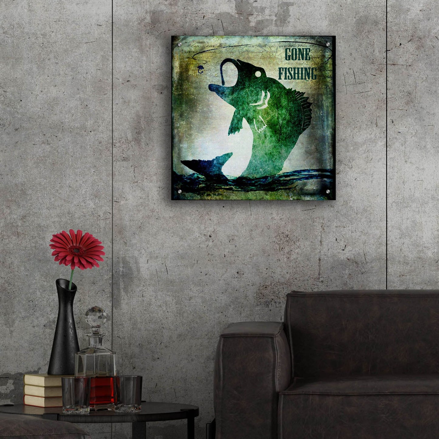 Epic Art 'Gone Fishing' by Lightbox Journal, Acrylic Glass Wall Art,24x24