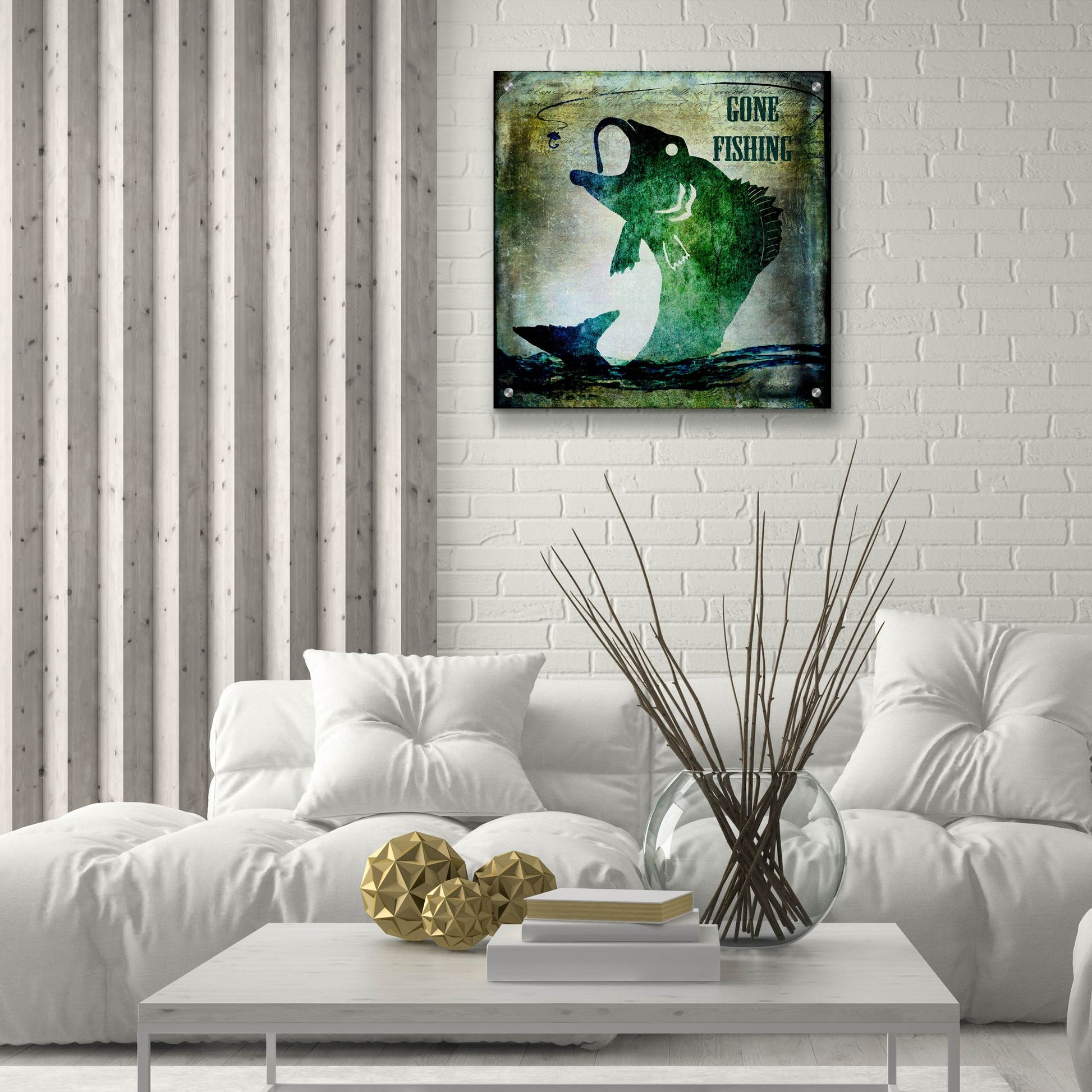 Epic Art 'Gone Fishing' by Lightbox Journal, Acrylic Glass Wall Art,24x24