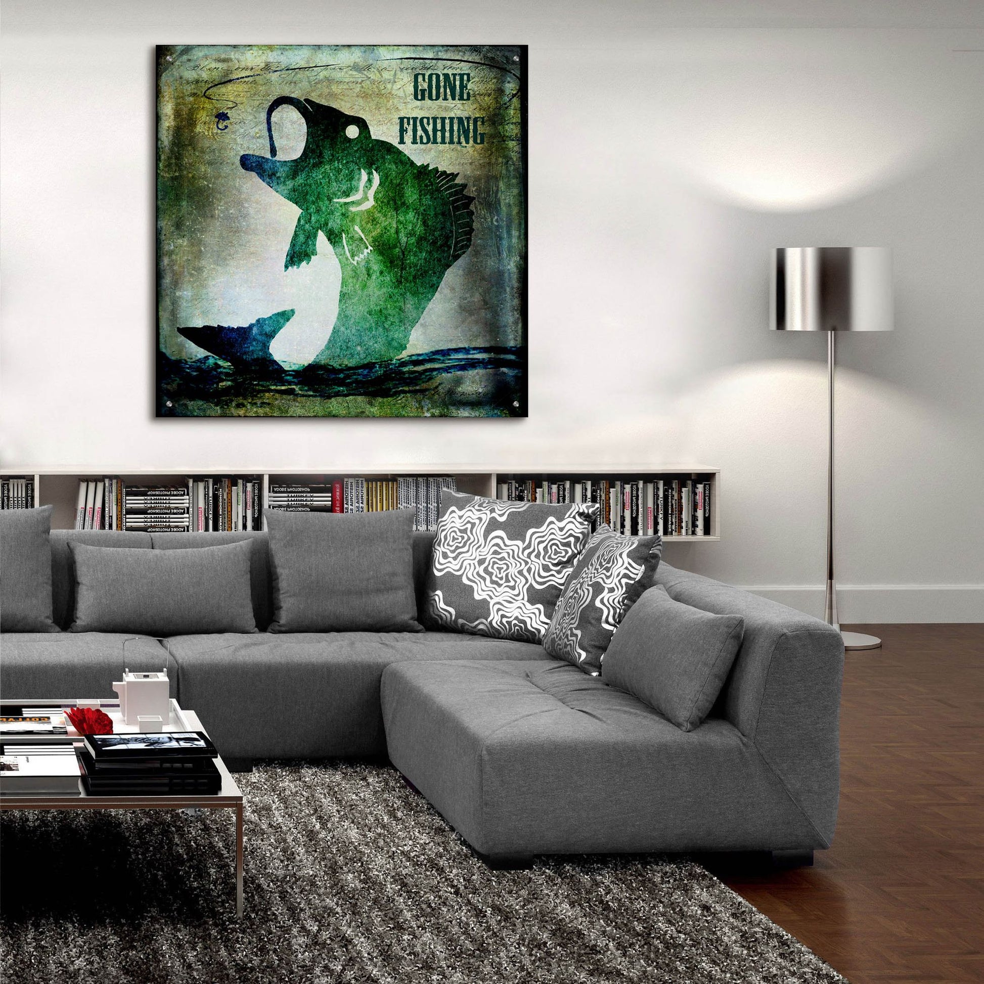 Epic Art 'Gone Fishing' by Lightbox Journal, Acrylic Glass Wall Art,36x36