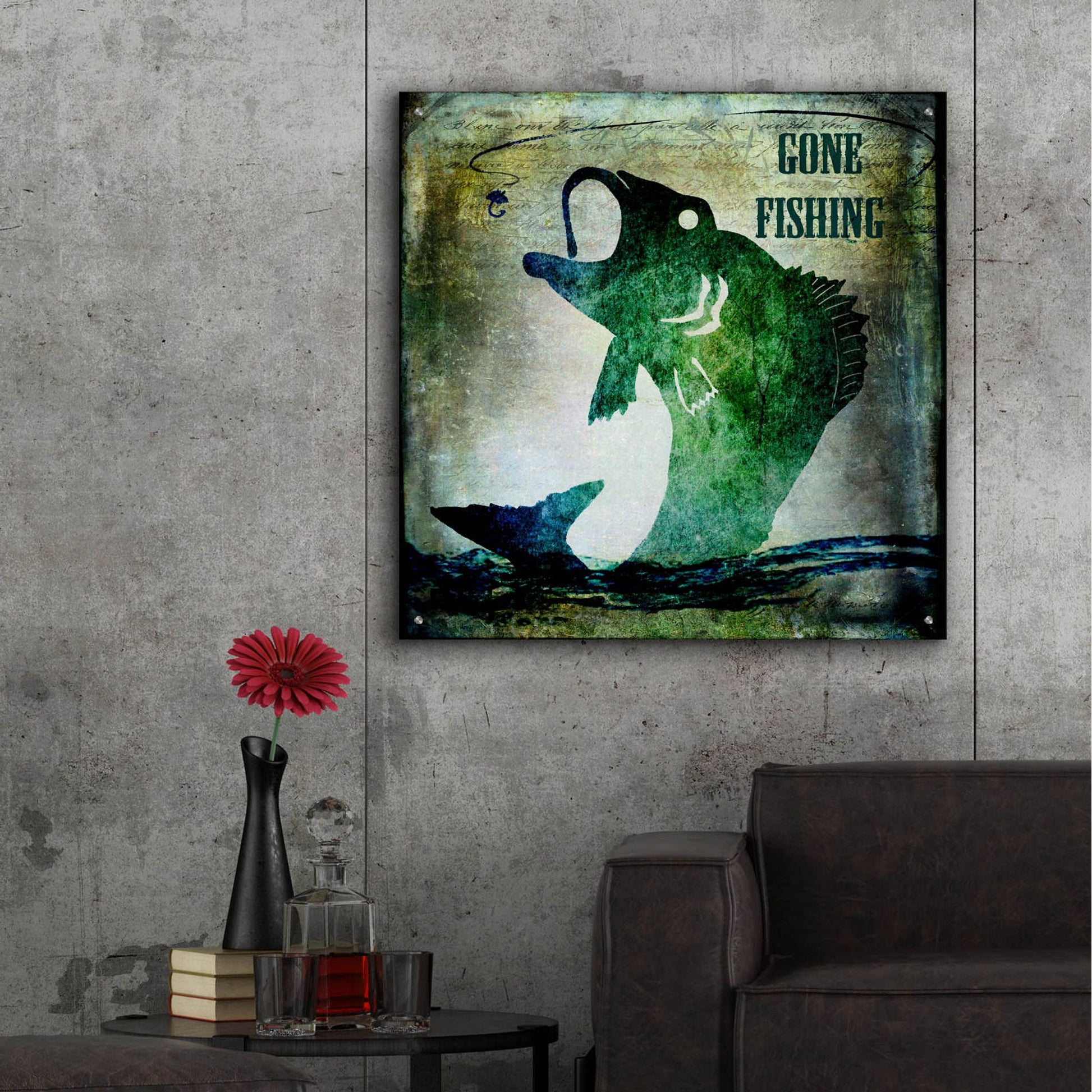 Epic Art 'Gone Fishing' by Lightbox Journal, Acrylic Glass Wall Art,36x36