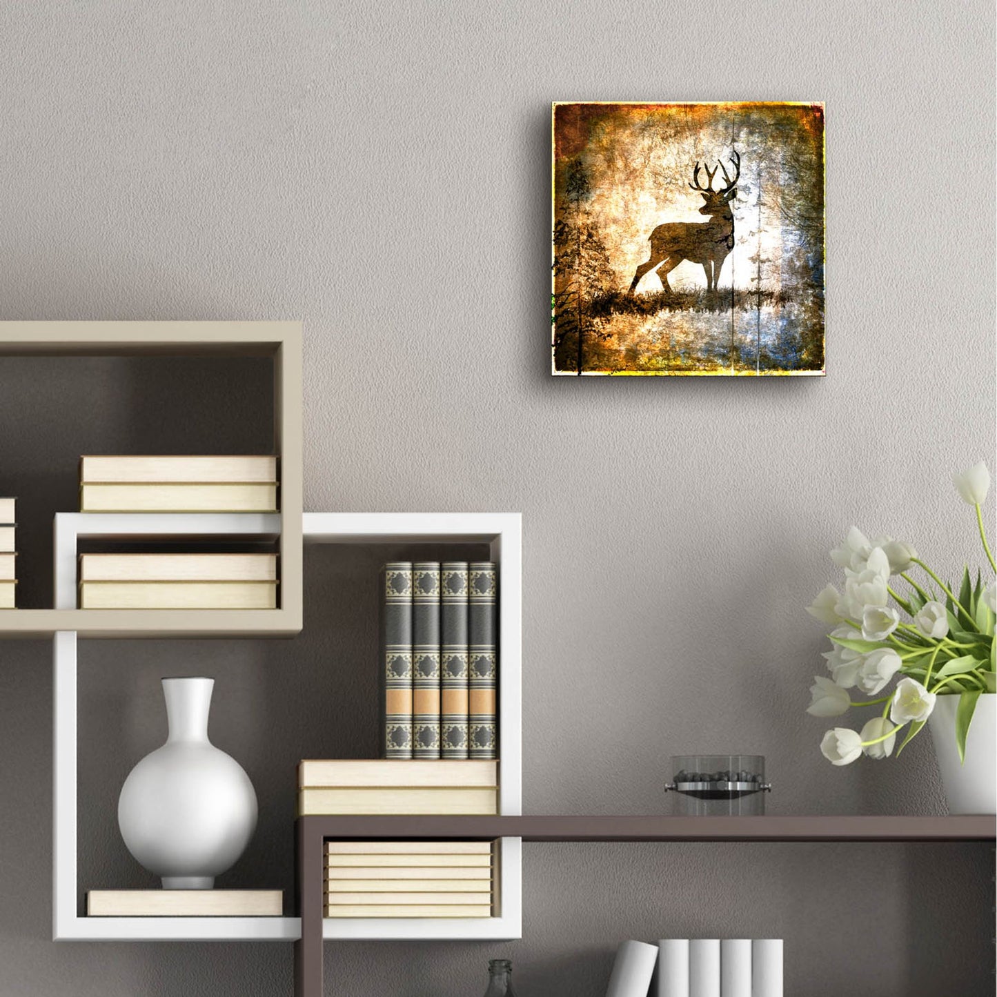 Epic Art 'High Country Deer' by Lightbox Journal, Acrylic Glass Wall Art,12x12