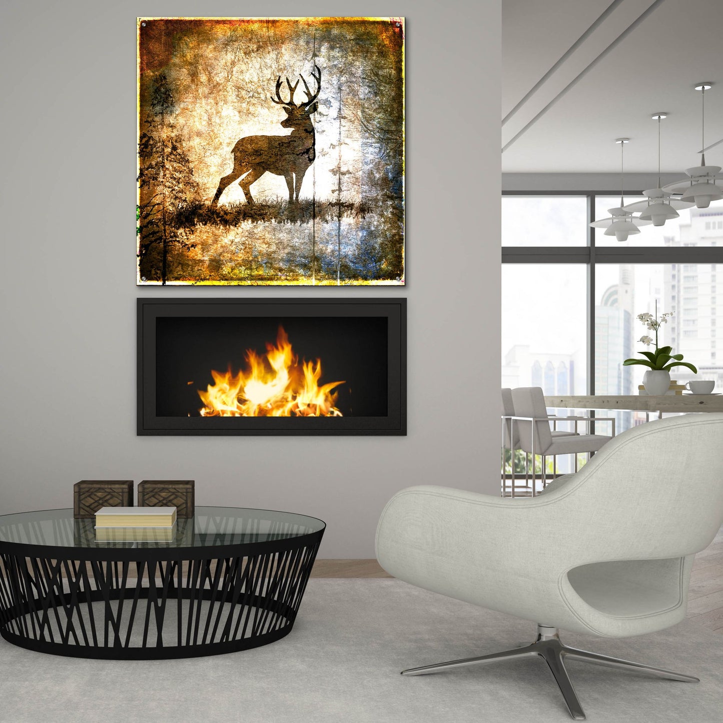 Epic Art 'High Country Deer' by Lightbox Journal, Acrylic Glass Wall Art,36x36