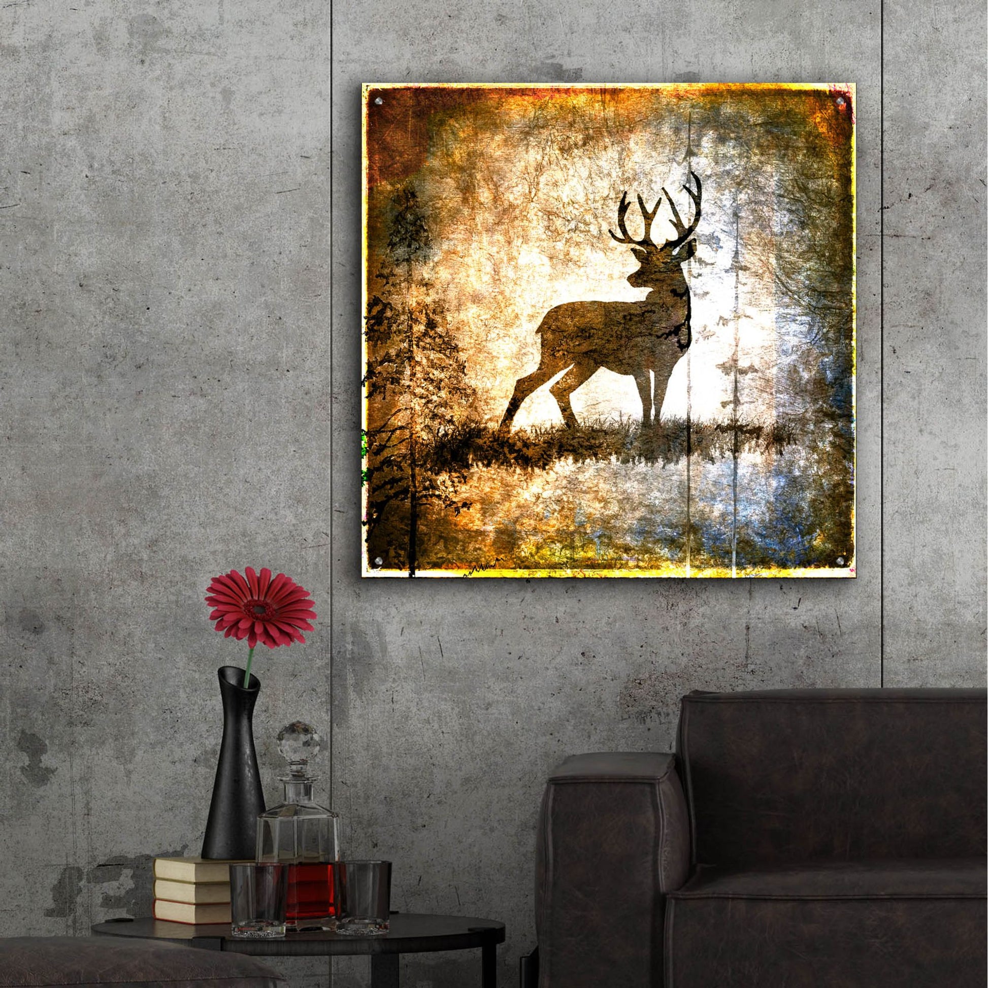 Epic Art 'High Country Deer' by Lightbox Journal, Acrylic Glass Wall Art,36x36