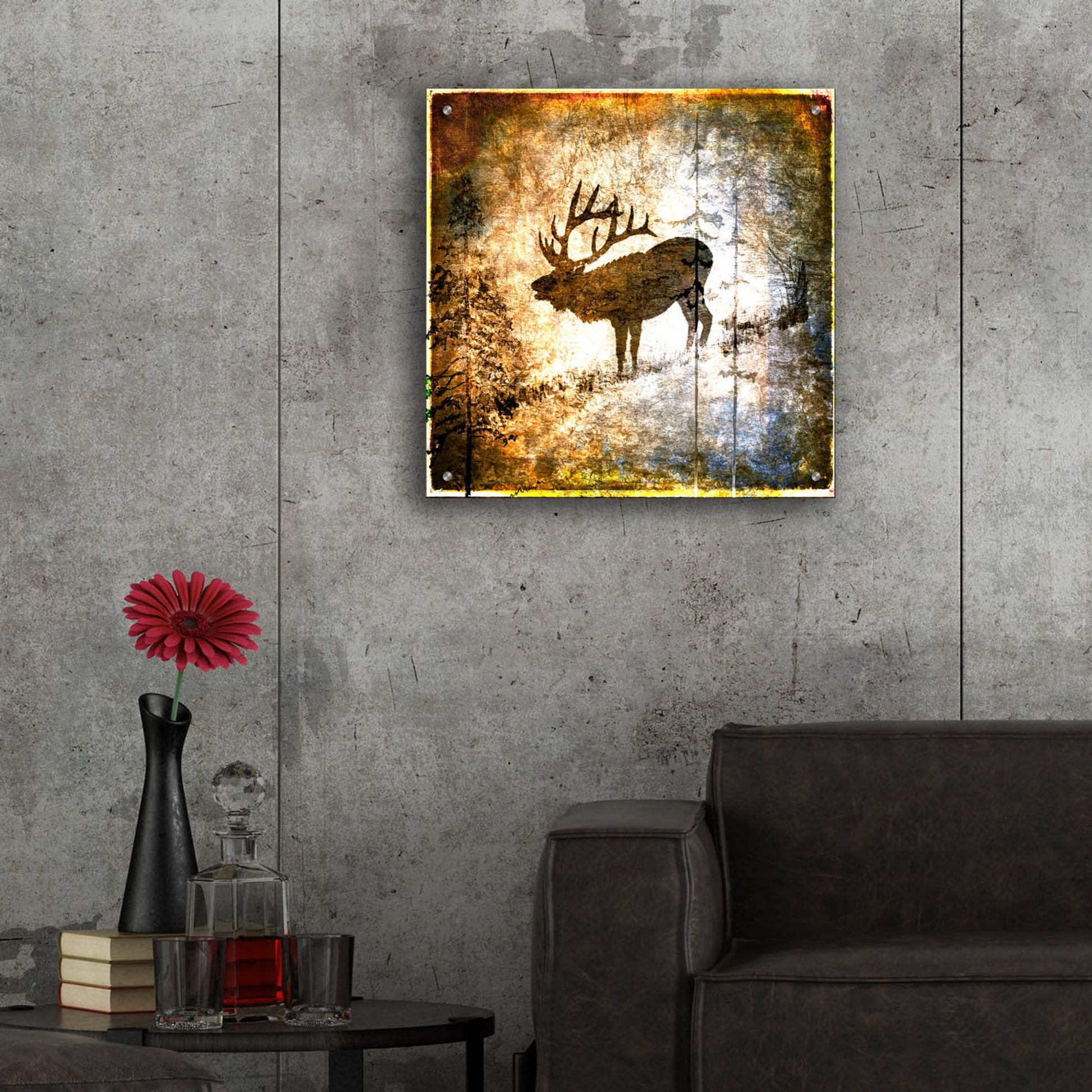 Epic Art 'High Country Elk' by Lightbox Journal, Acrylic Glass Wall Art,24x24