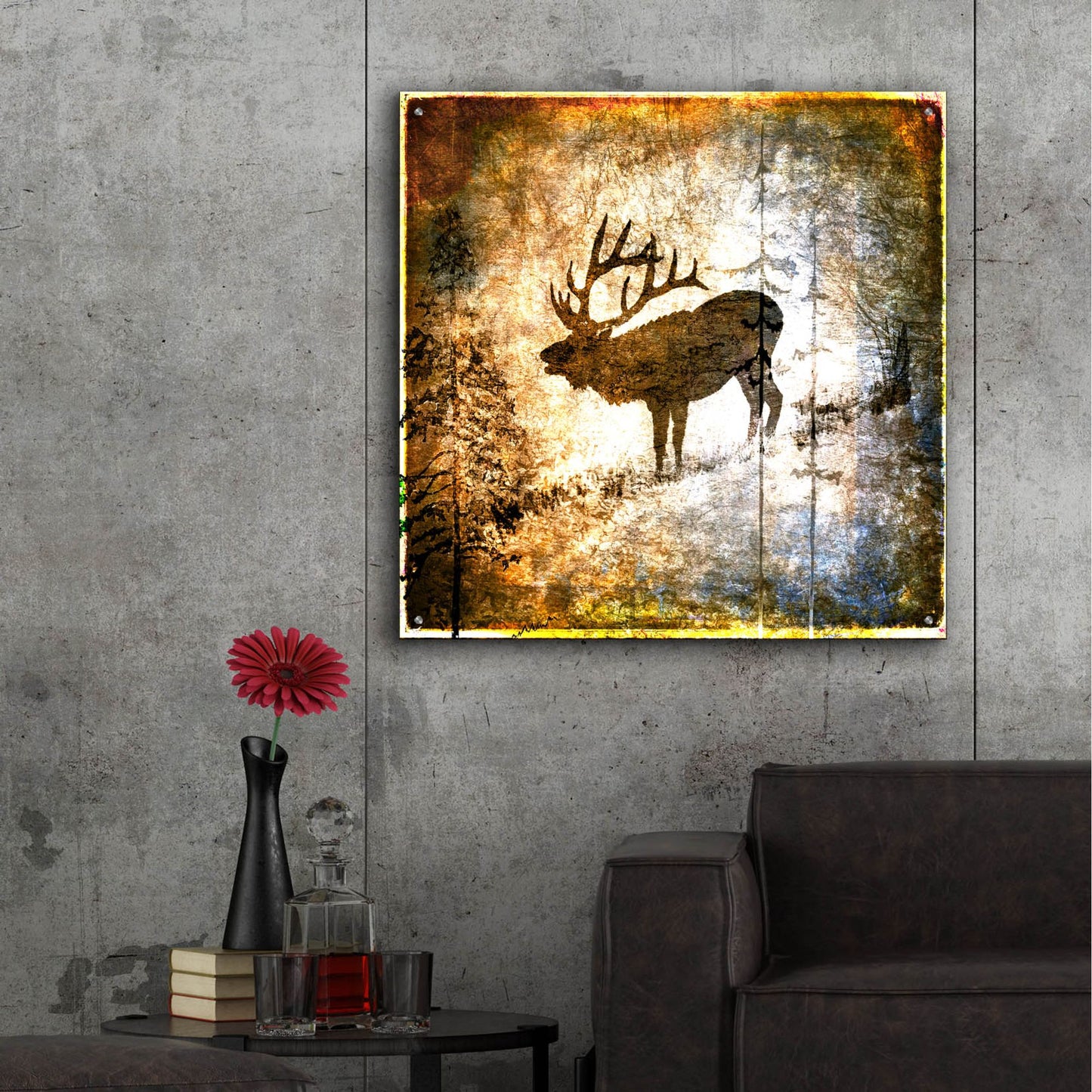 Epic Art 'High Country Elk' by Lightbox Journal, Acrylic Glass Wall Art,36x36