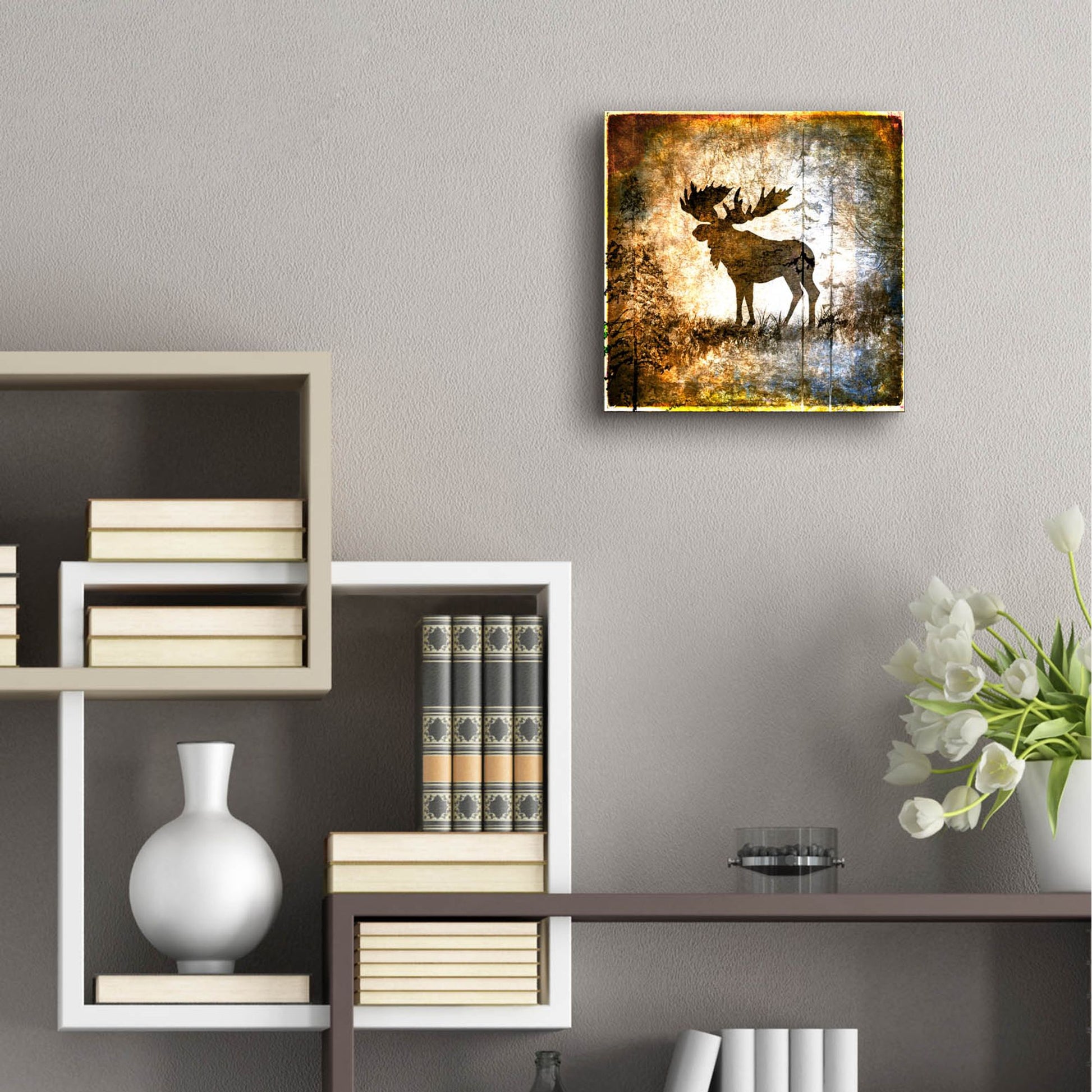 Epic Art 'High Country Moose' by Lightbox Journal, Acrylic Glass Wall Art,12x12